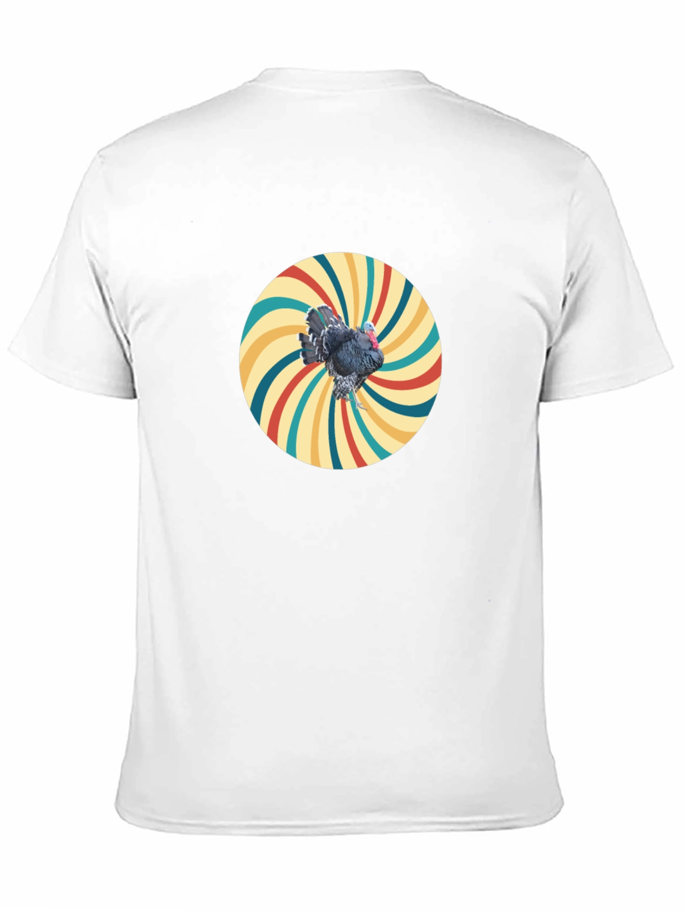 Black Retro Turkey Graphic Tee - Cool Bird Design view 11