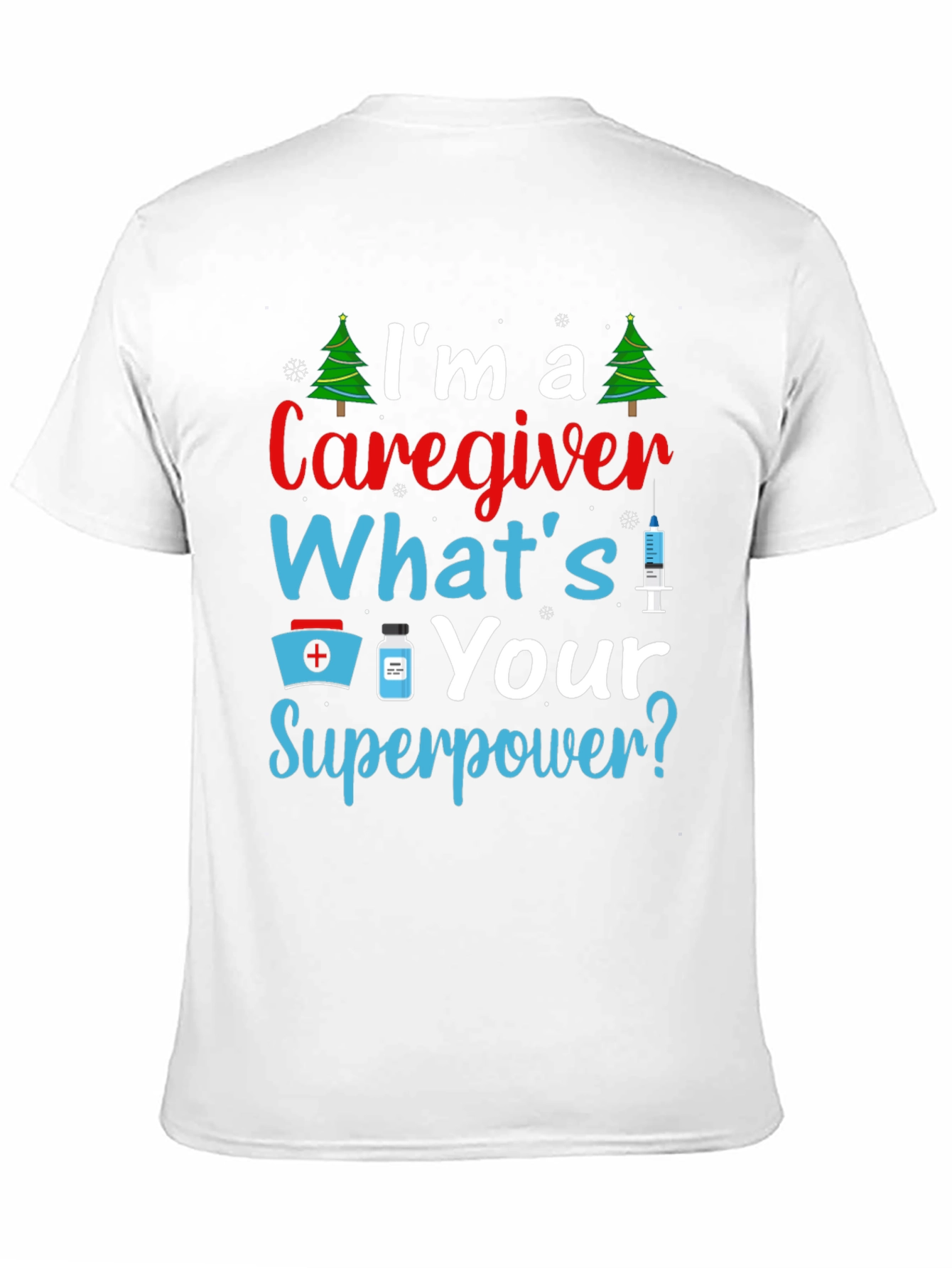 Black Caregiver Superpower Graphic Tee view 11