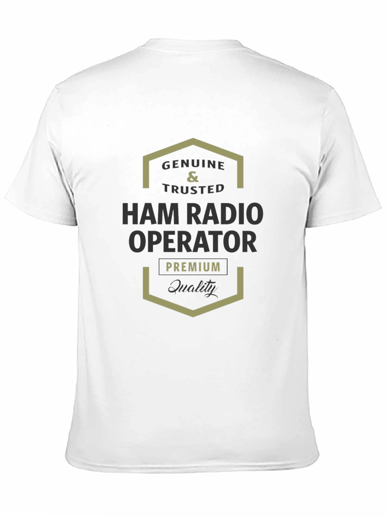 Black Ham Radio Operator Premium Quality T-Shirt view 11