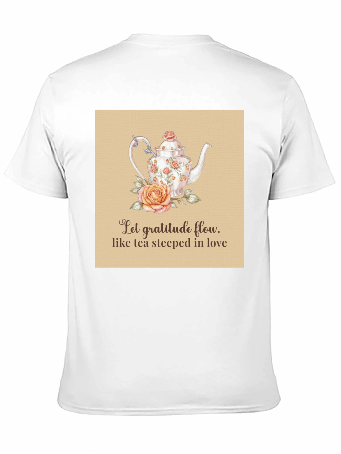 Black Gratitude Tea T-Shirt - Steeped in Love Design view 11