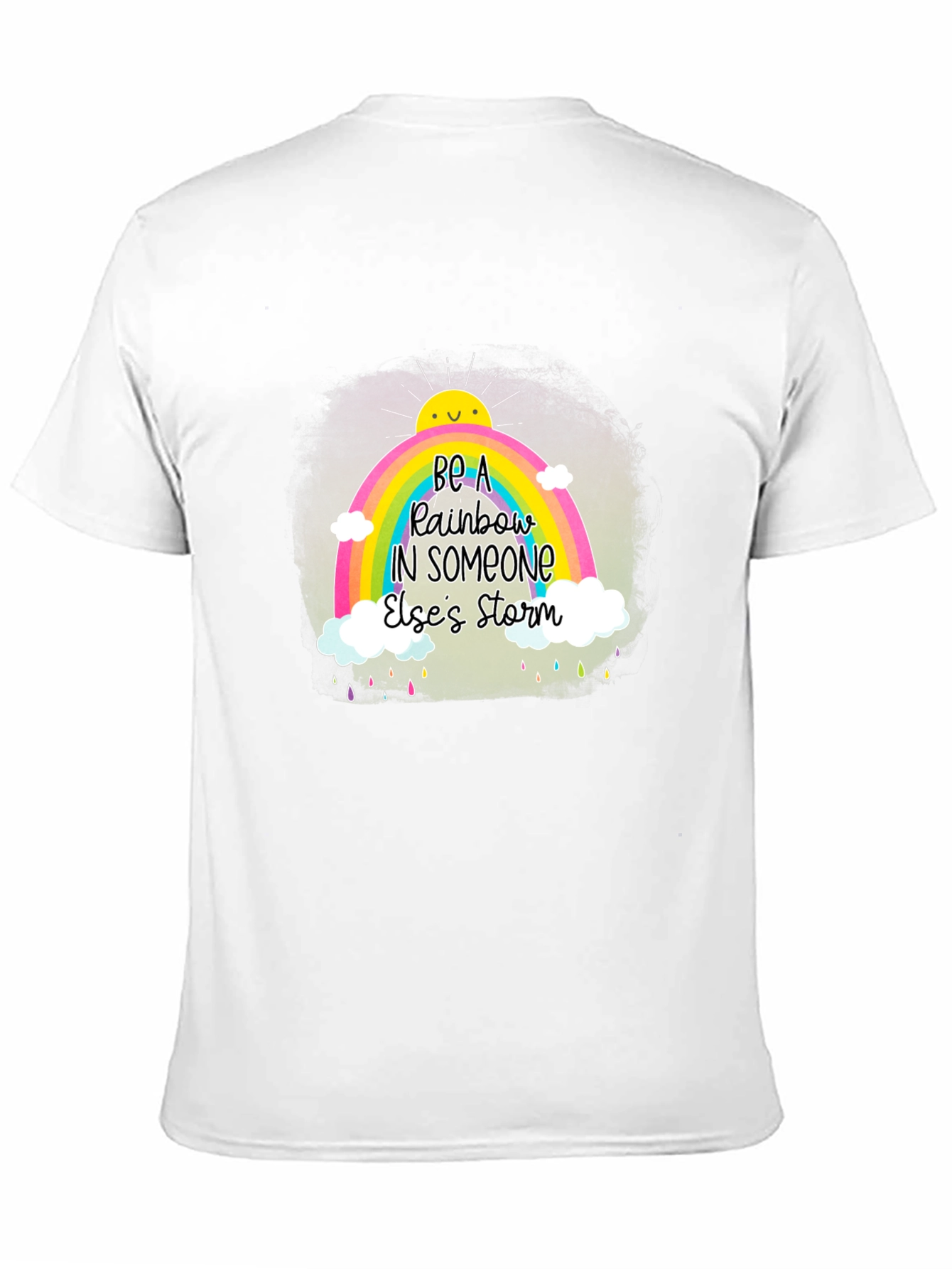 Black Be a Rainbow Graphic T-Shirt view 11
