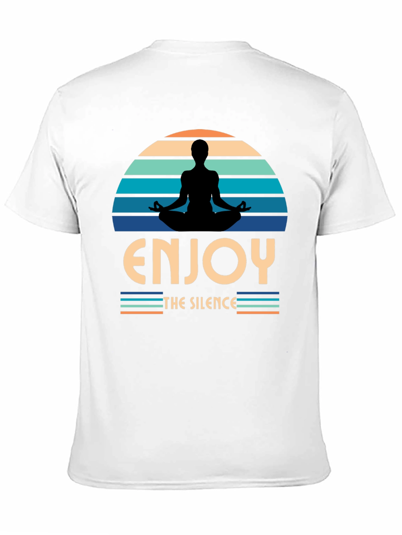 Black Enjoy The Silence Yoga T-Shirt  view 11