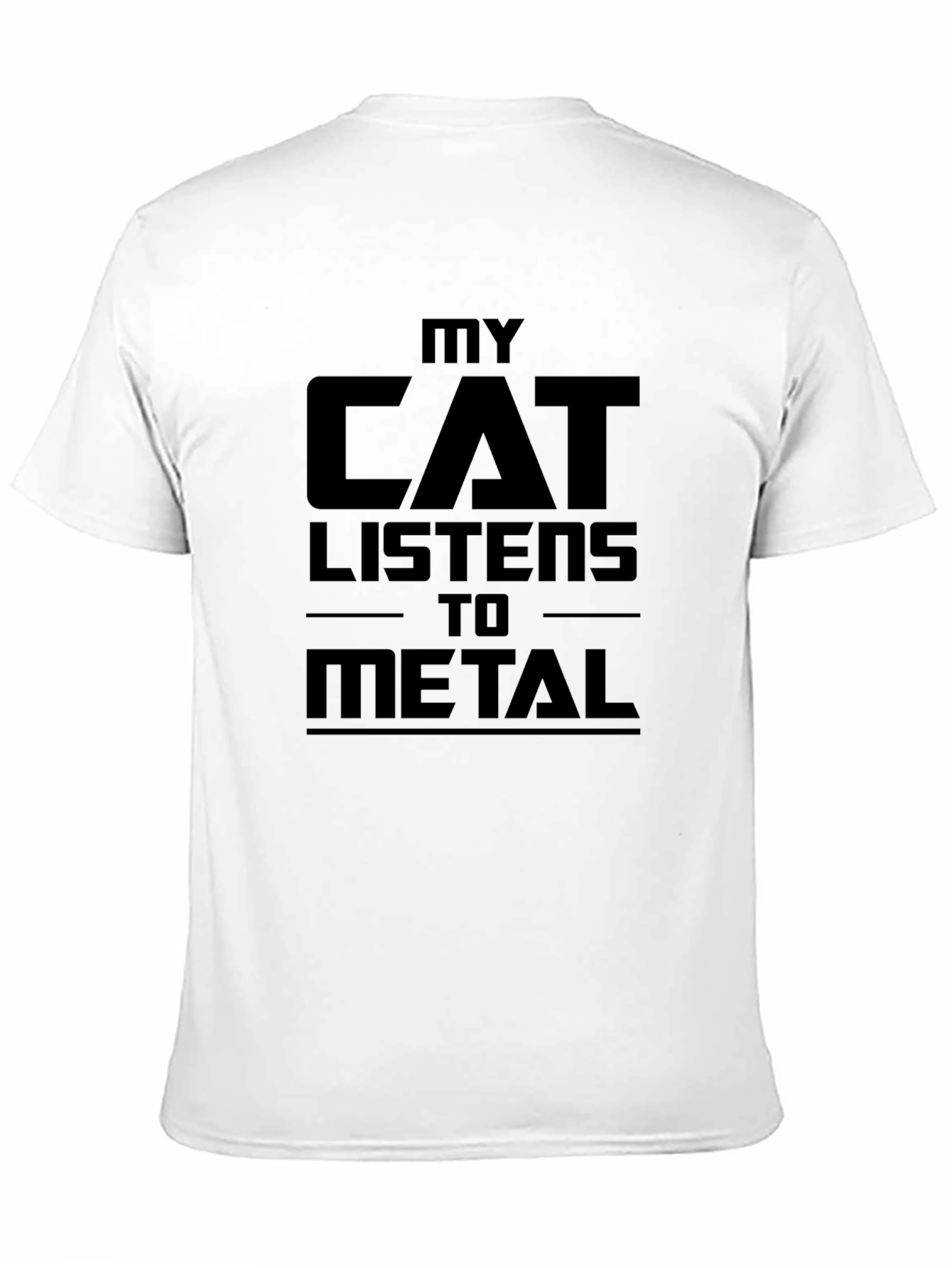 Black My Cat Listens To Metal T-Shirt view 11