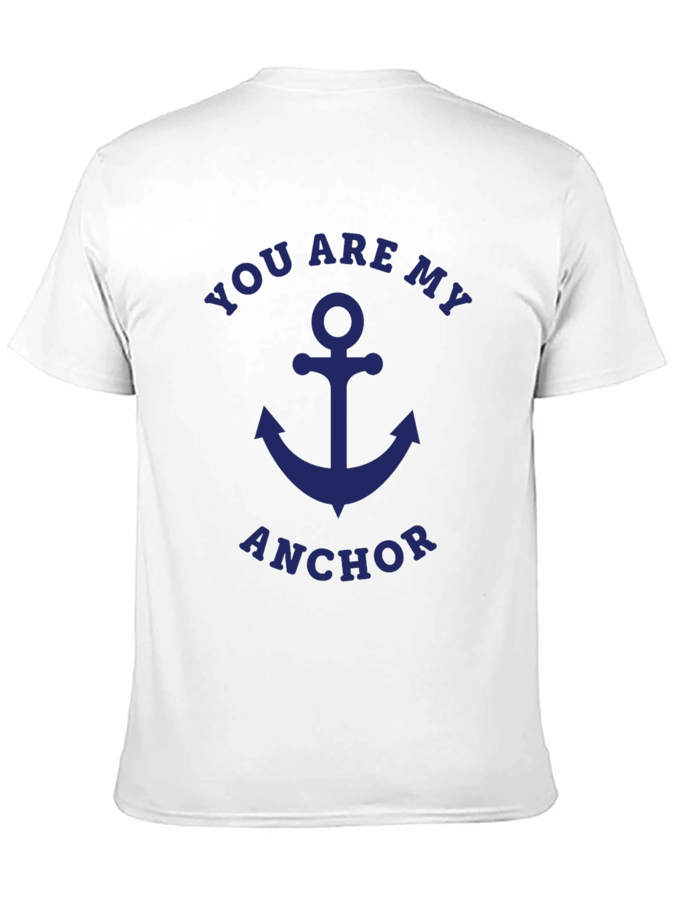 Black Nautical Anchor T-Shirt - You Are My Anchor - Black view 11
