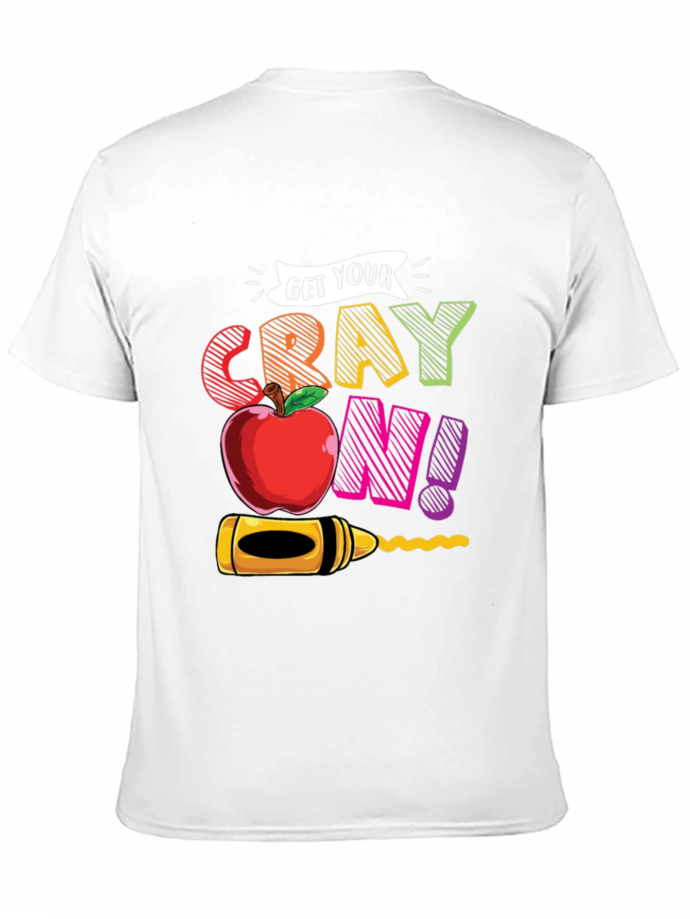 Black Get Your Crayon On! Graphic T-Shirt view 11