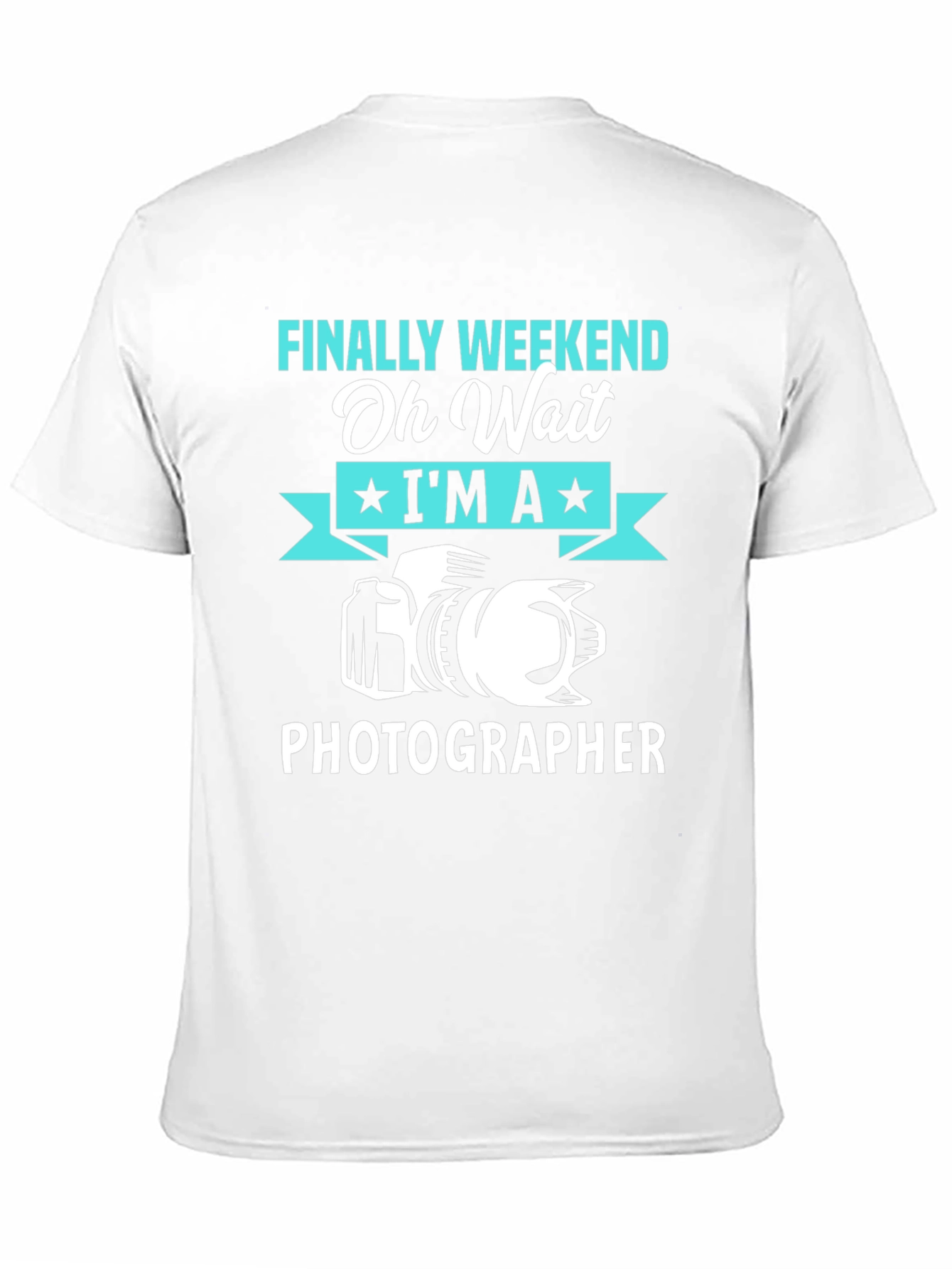 Black Funny Photographer T-Shirt - Finally Weekend view 11
