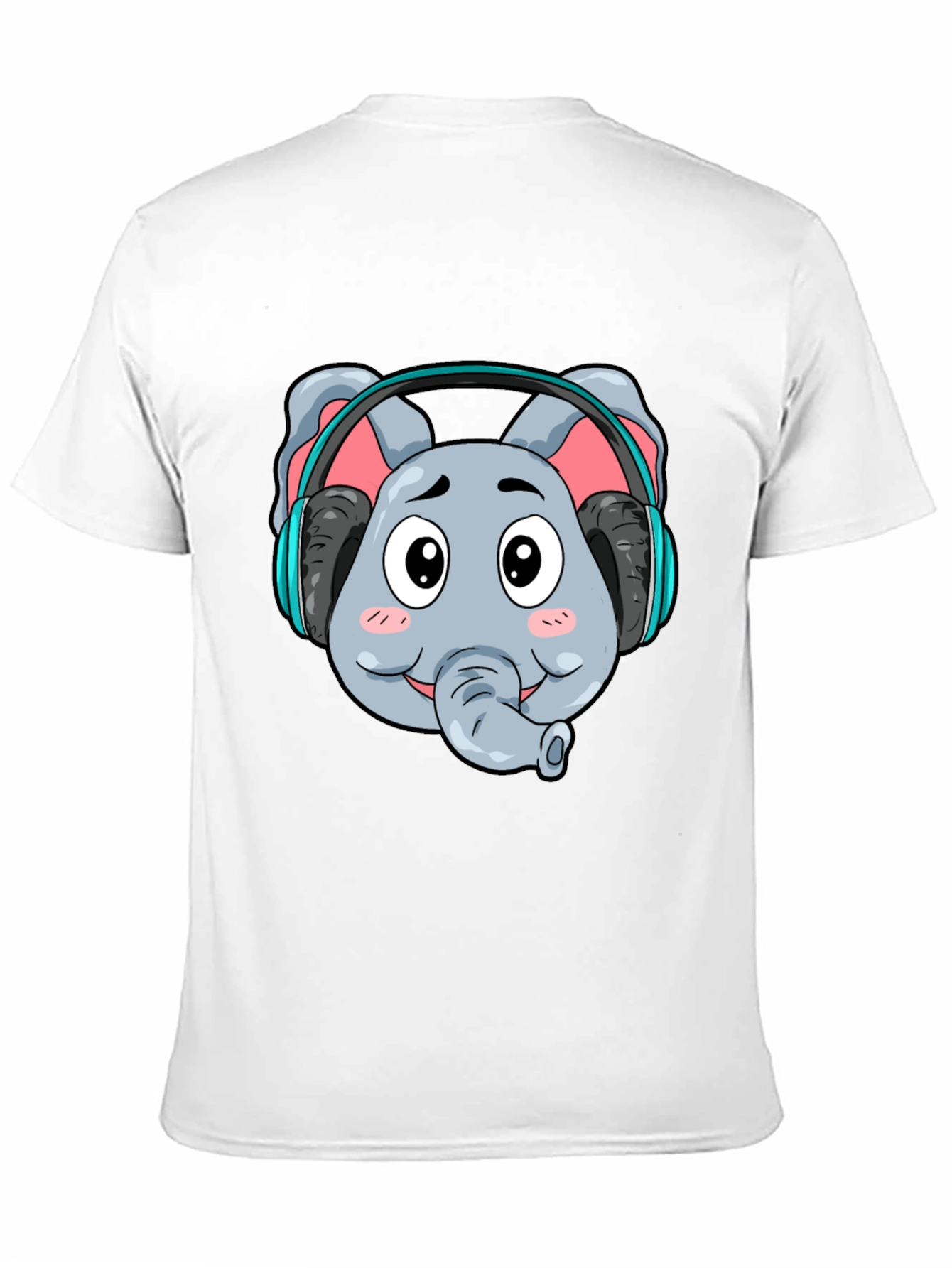 Black Elephant DJ Graphic Tee - Cool Cartoon T-Shirt view 11