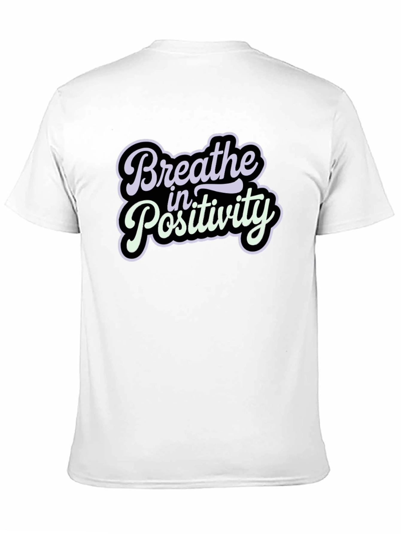 Black Breathe in Positivity Graphic T-Shirt view 11