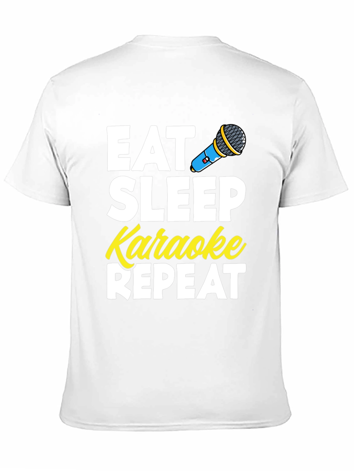 Black Eat Sleep Karaoke Repeat T-Shirt view 11