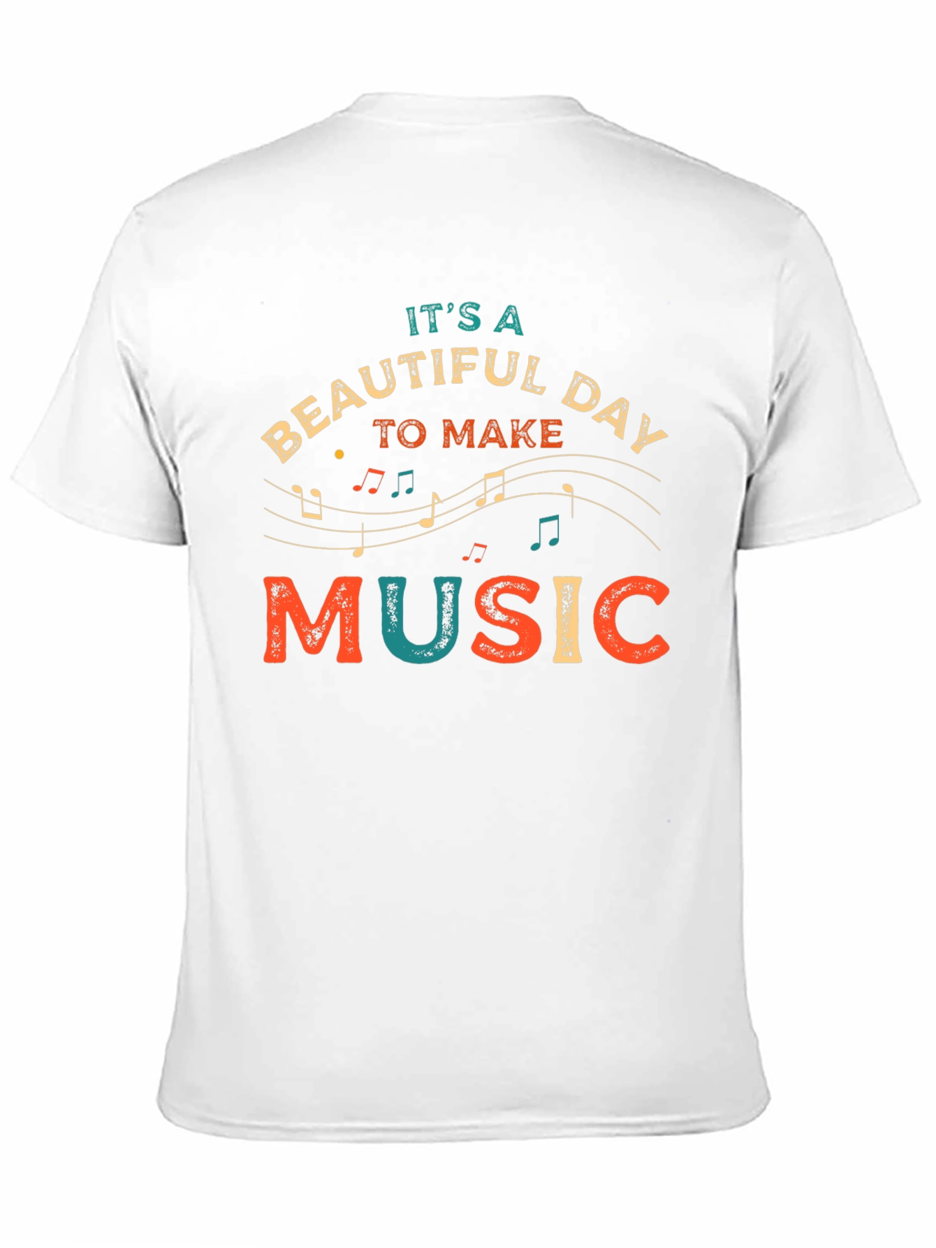 Black It's a Beautiful Day to Make Music Graphic T-Shirt view 11