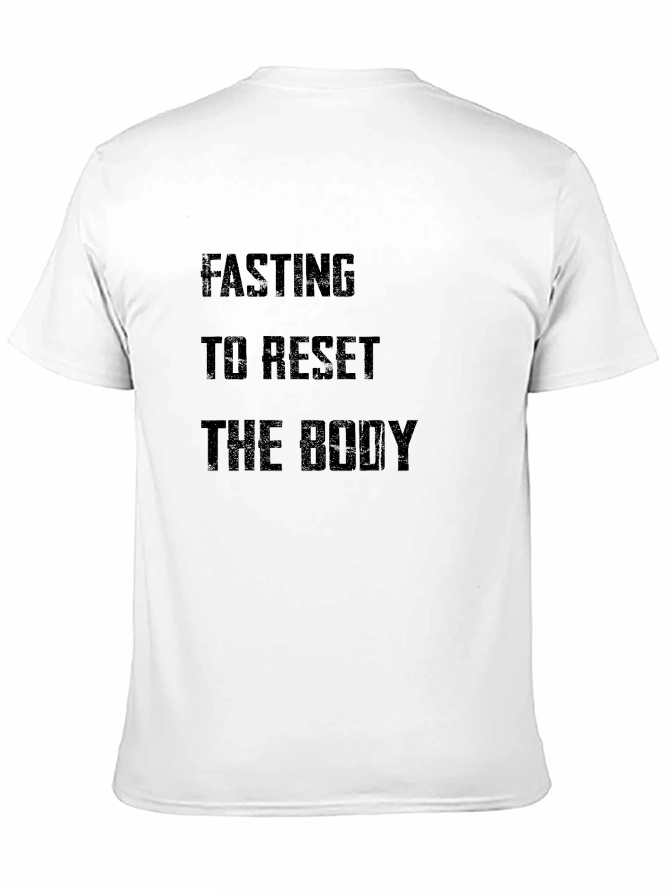 Black Fasting to Reset the Body Black T-Shirt view 11