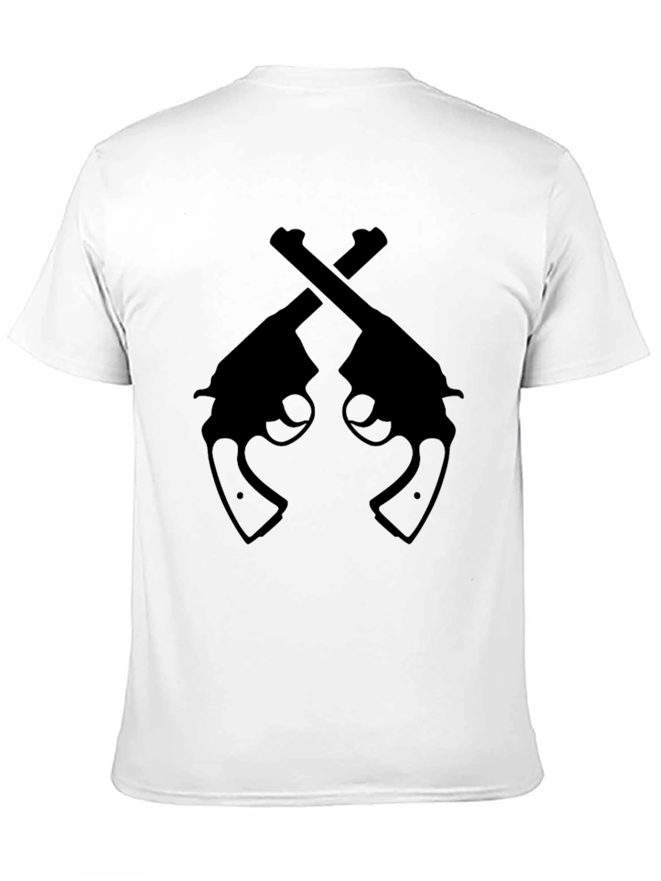 Black Crossed Revolvers Black Graphic T-Shirt view 11