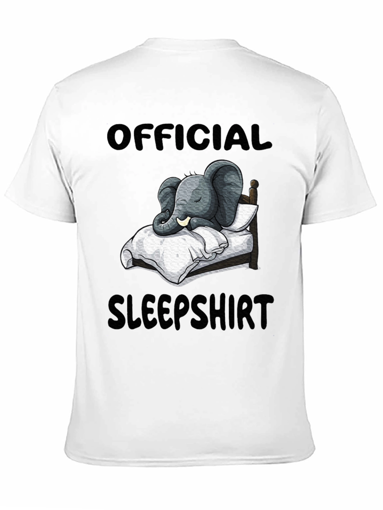 Black Official Sleepshirt: Elephant Pajama Tee view 11