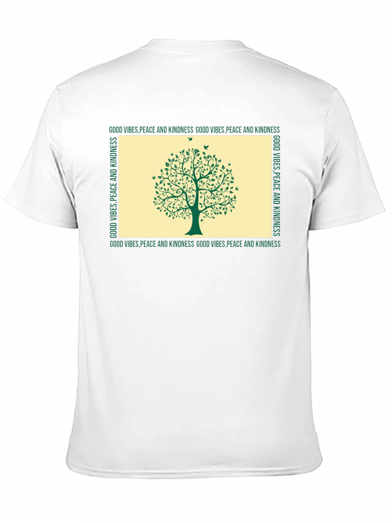 Black Kindness Tree Graphic T-Shirt - Good Vibes, Peace view 11