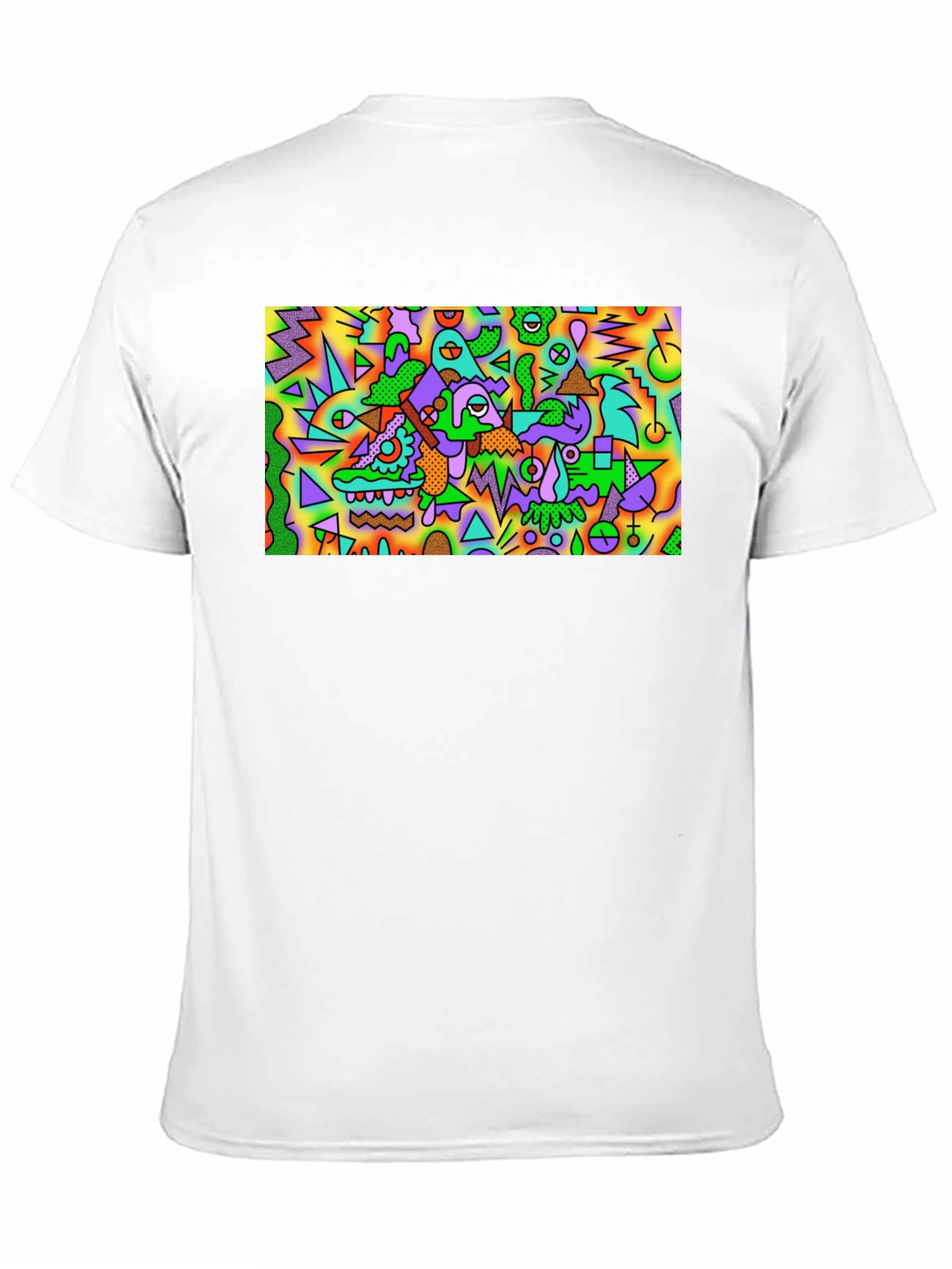 Black Abstract Art Tee - Bold Graphic Print T-Shirt view 11
