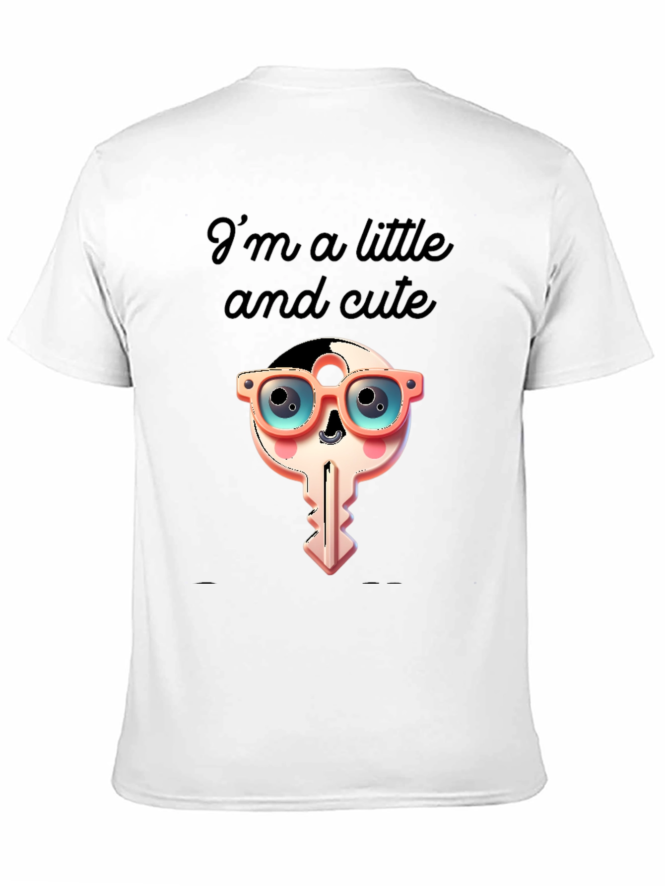 Black Cute Cartoon Key Graphic Tee - Unlock Your Style view 11