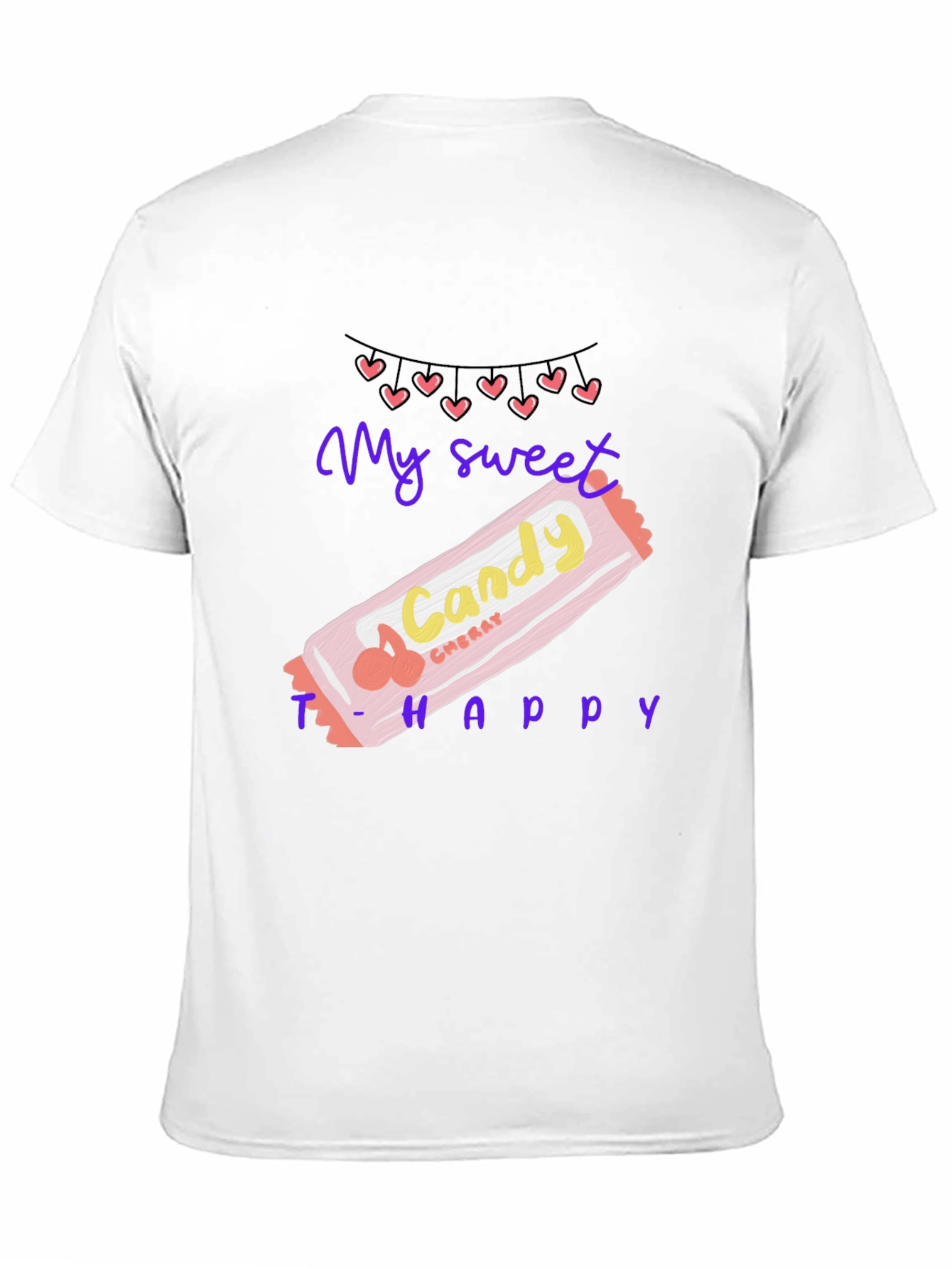 Black Sweet Candy Cherry Happy T-Shirt view 11
