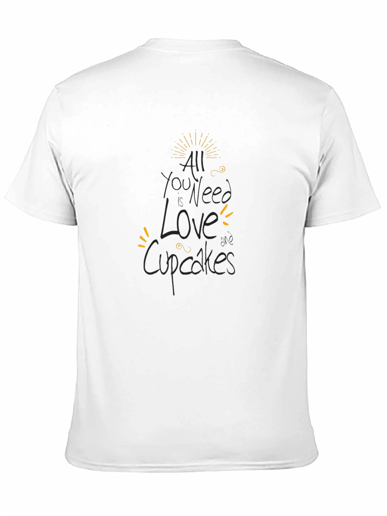 Black All You Need is Love and Cupcakes Black T-Shirt view 11