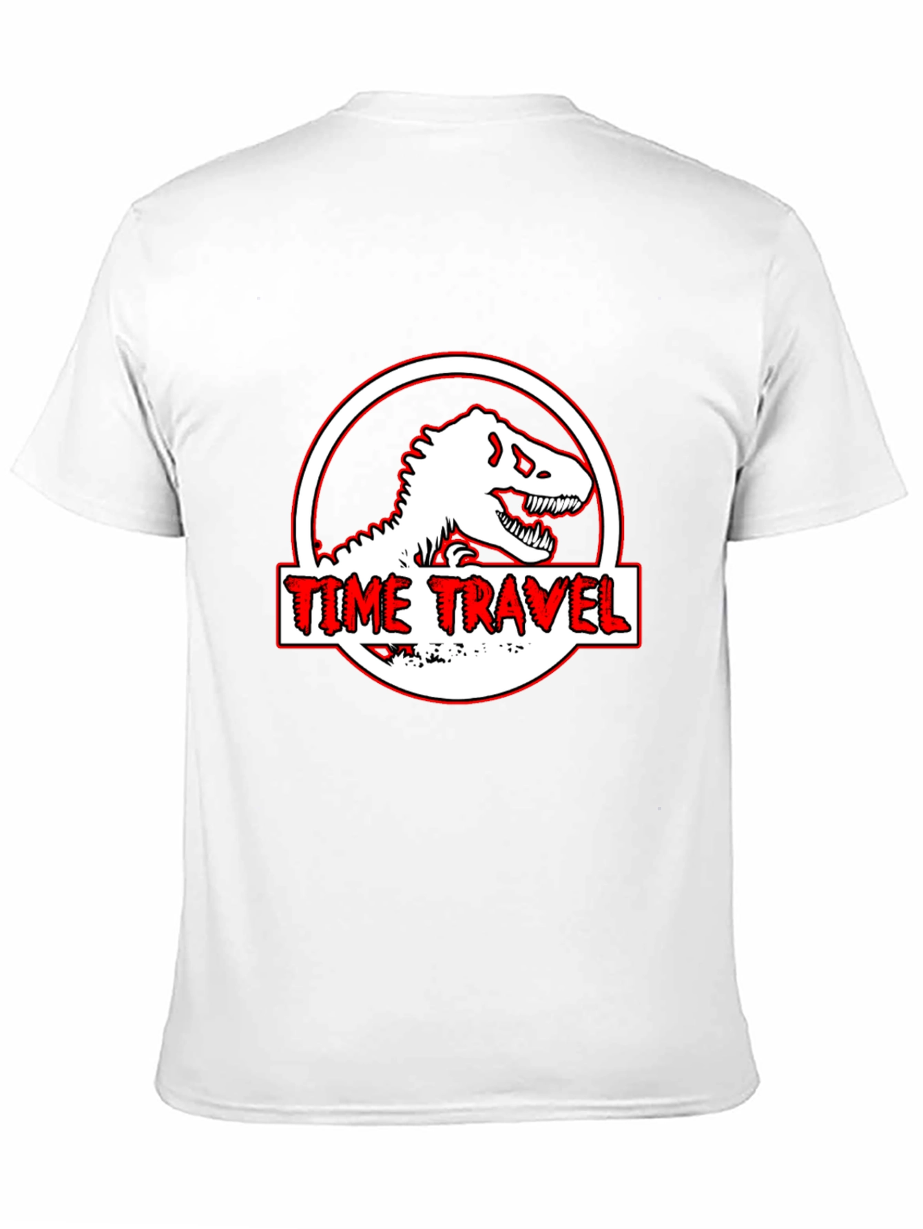 Black Time Travel Dinosaur Graphic Tee view 11