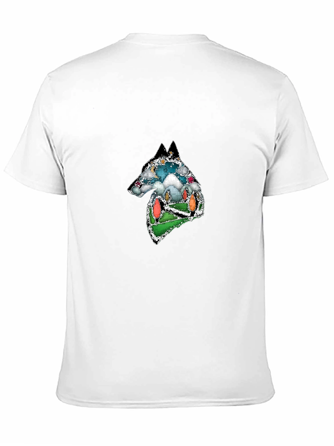 Black Wolf Scene Graphic Black T-Shirt view 11