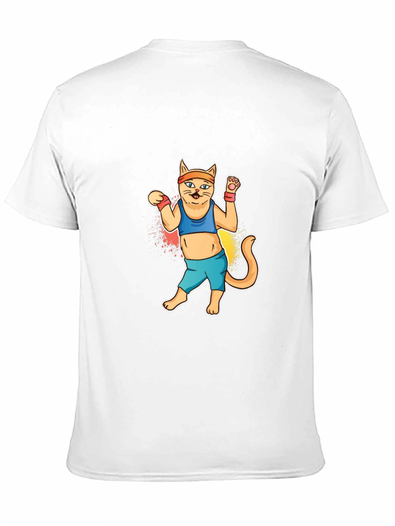 Black Workout Cat Graphic Tee view 11