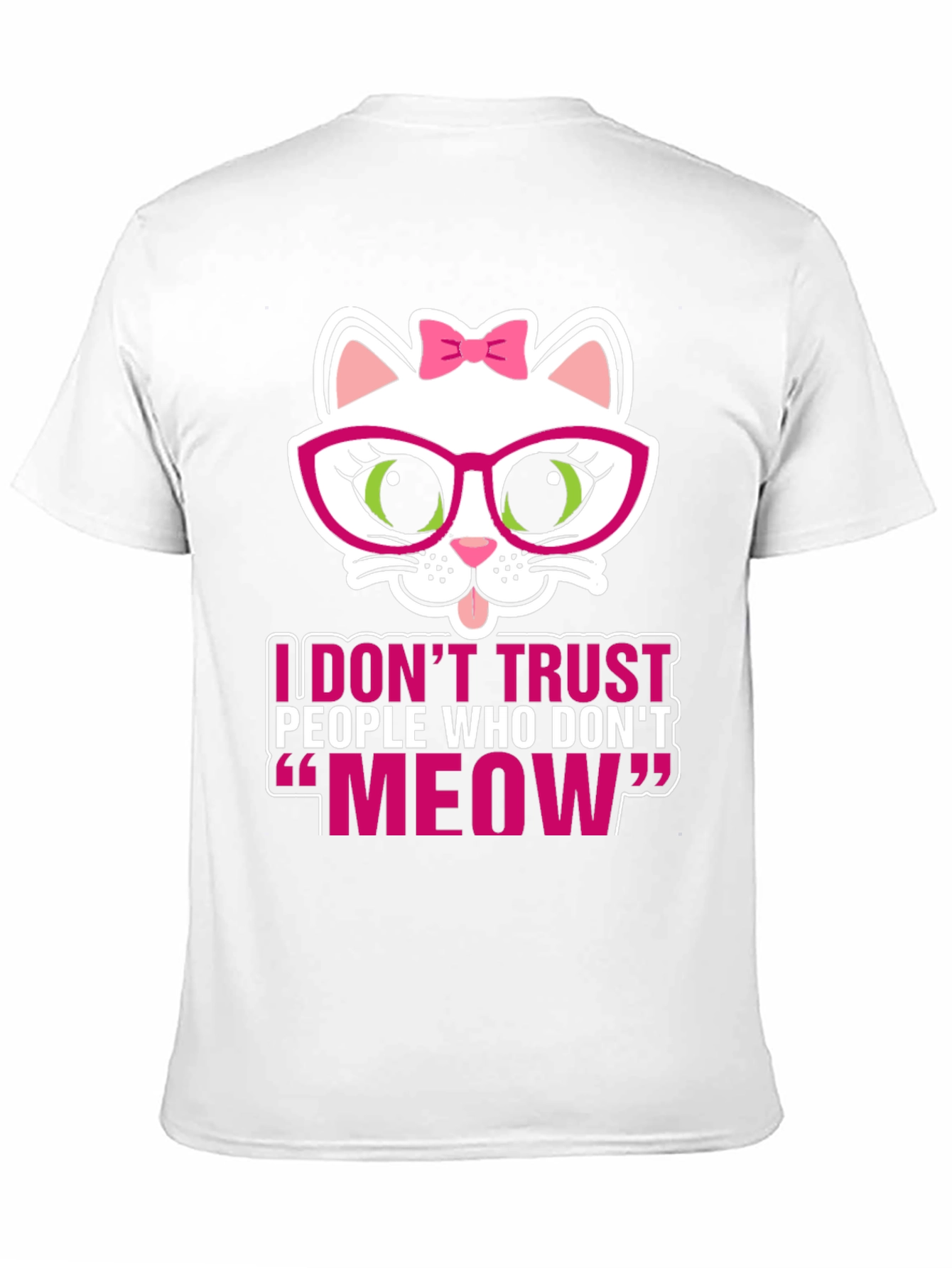 Black Funny Cat Lover T-Shirt - I Don't Trust People Who Don't Meow view 11