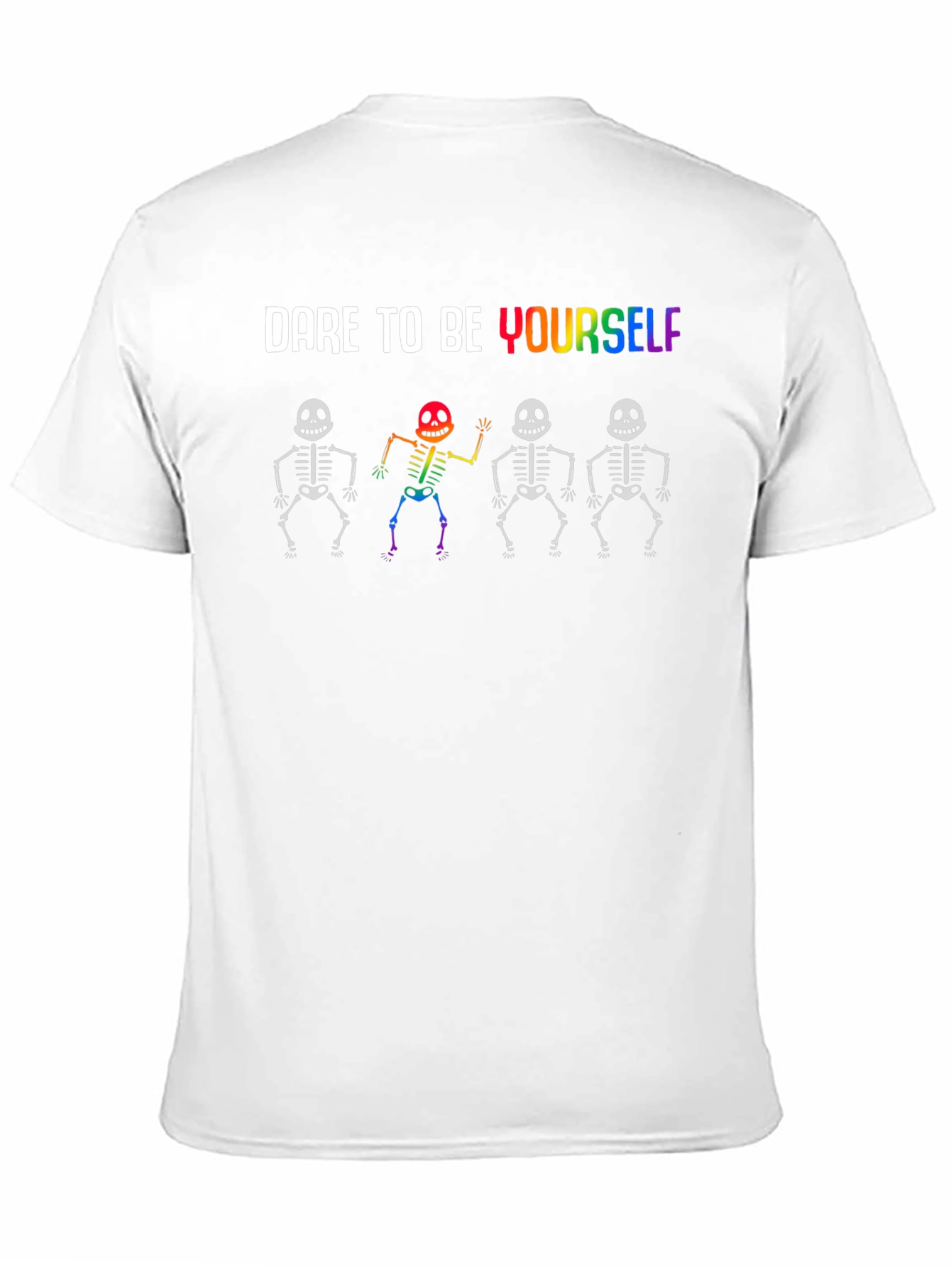 Black Dare to Be Yourself Skeleton T-Shirt view 11