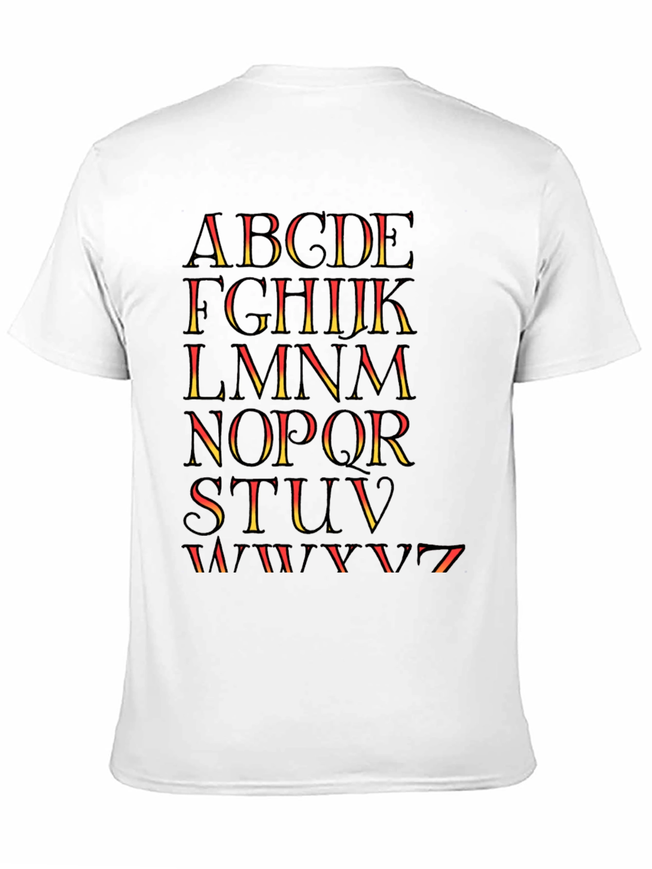 Black Alphabet Graphic Print Tee - Stylish Casual Shirt view 11