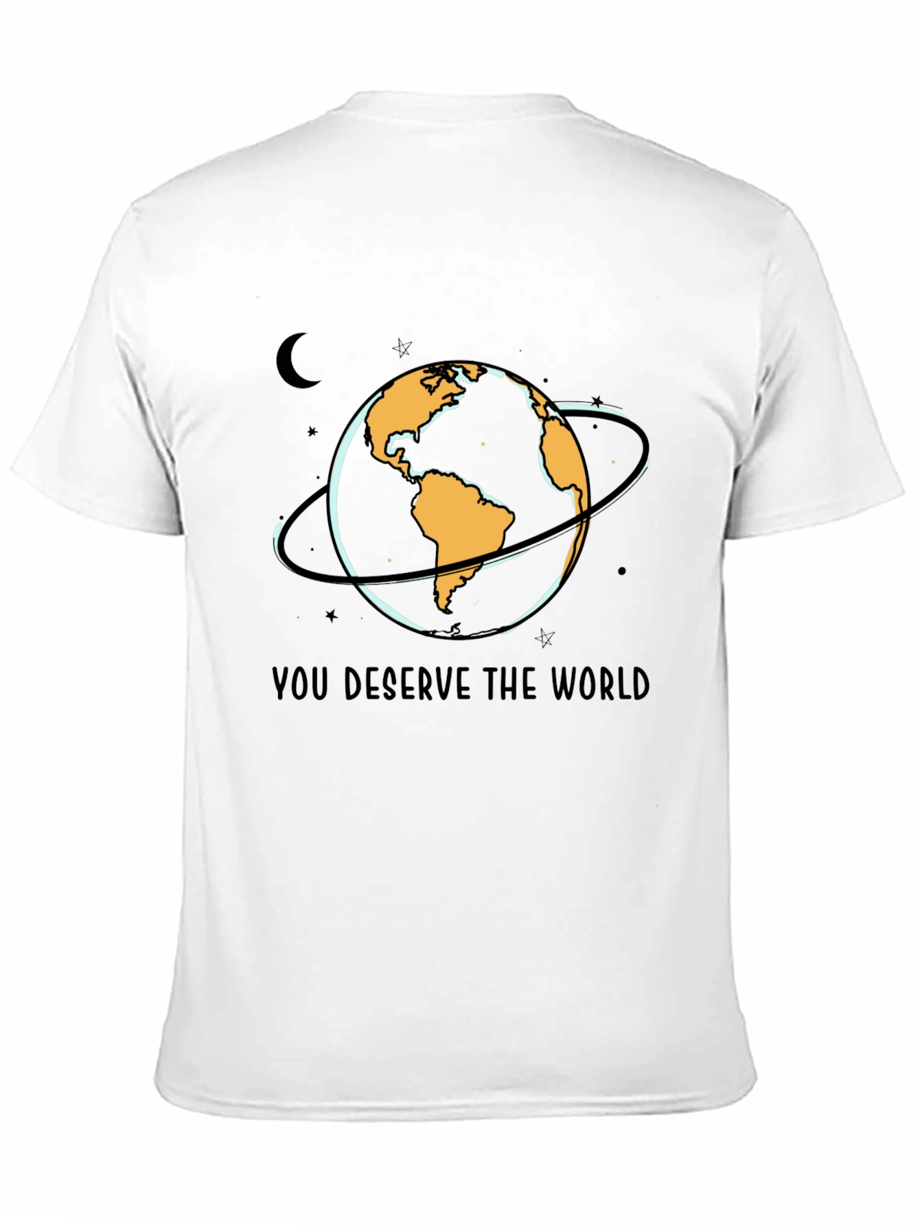 Black You Deserve The World Graphic T-Shirt view 11