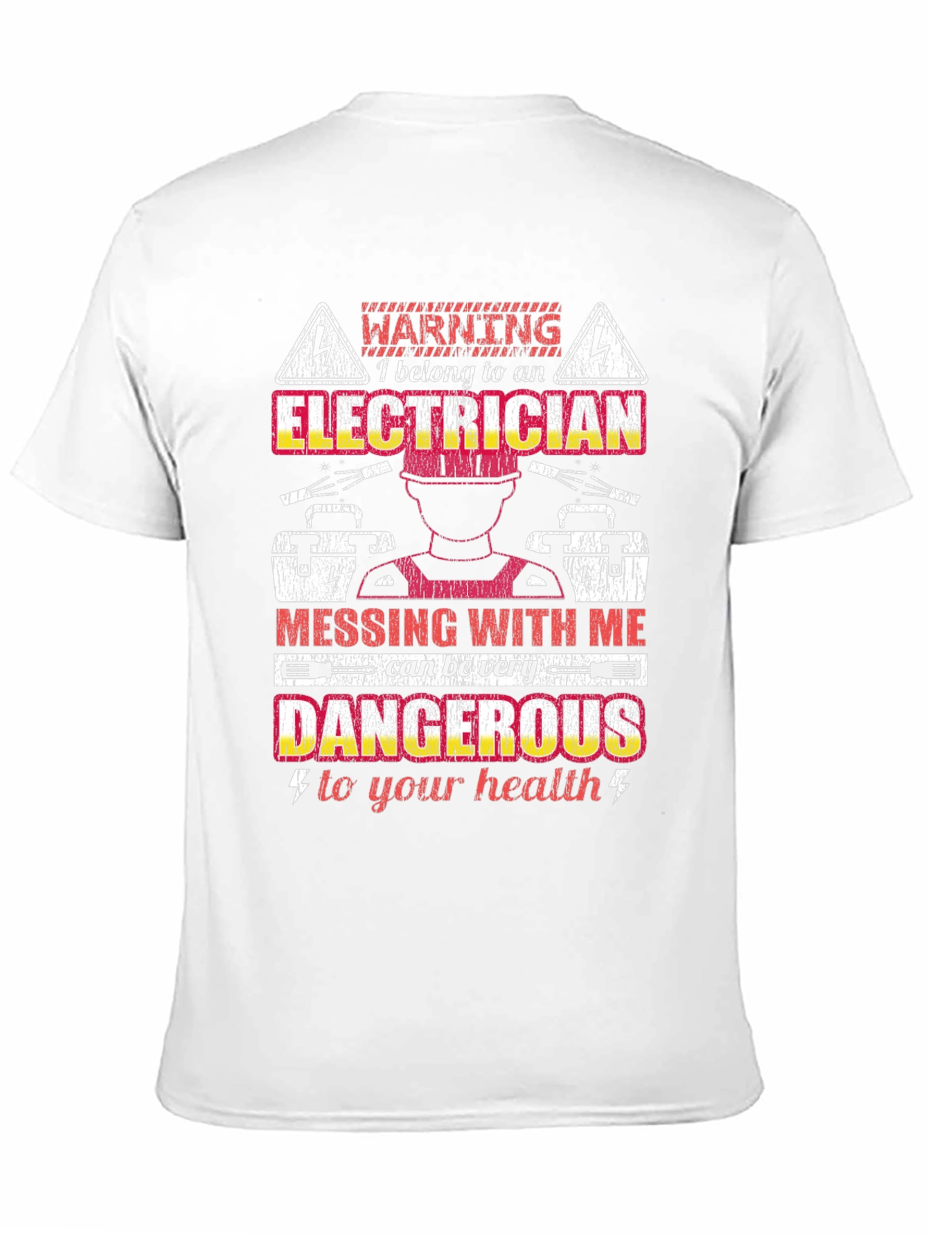 Black Electrician Warning Graphic Tee view 11