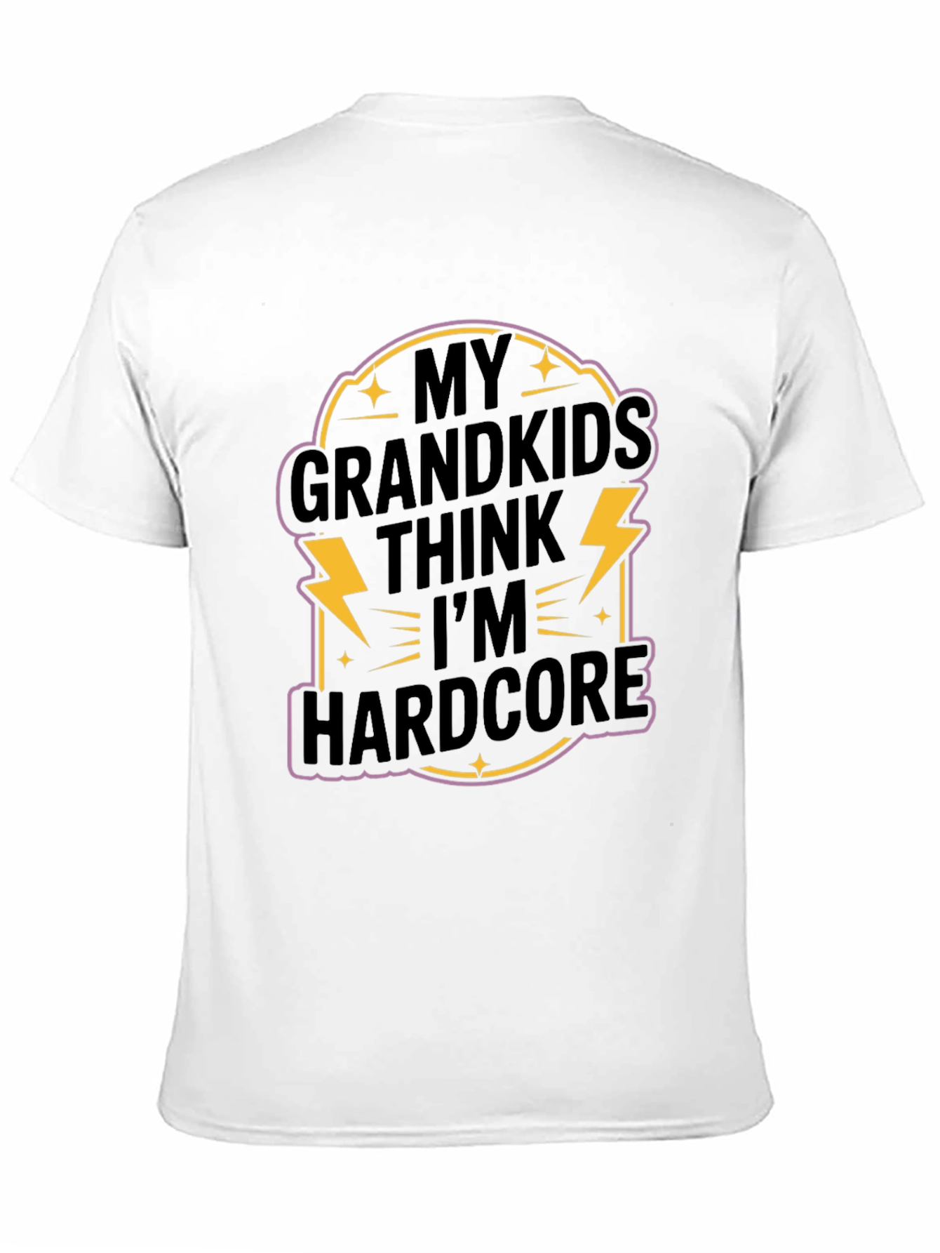 Black My Grandkids Think I'm Hardcore T-Shirt view 11