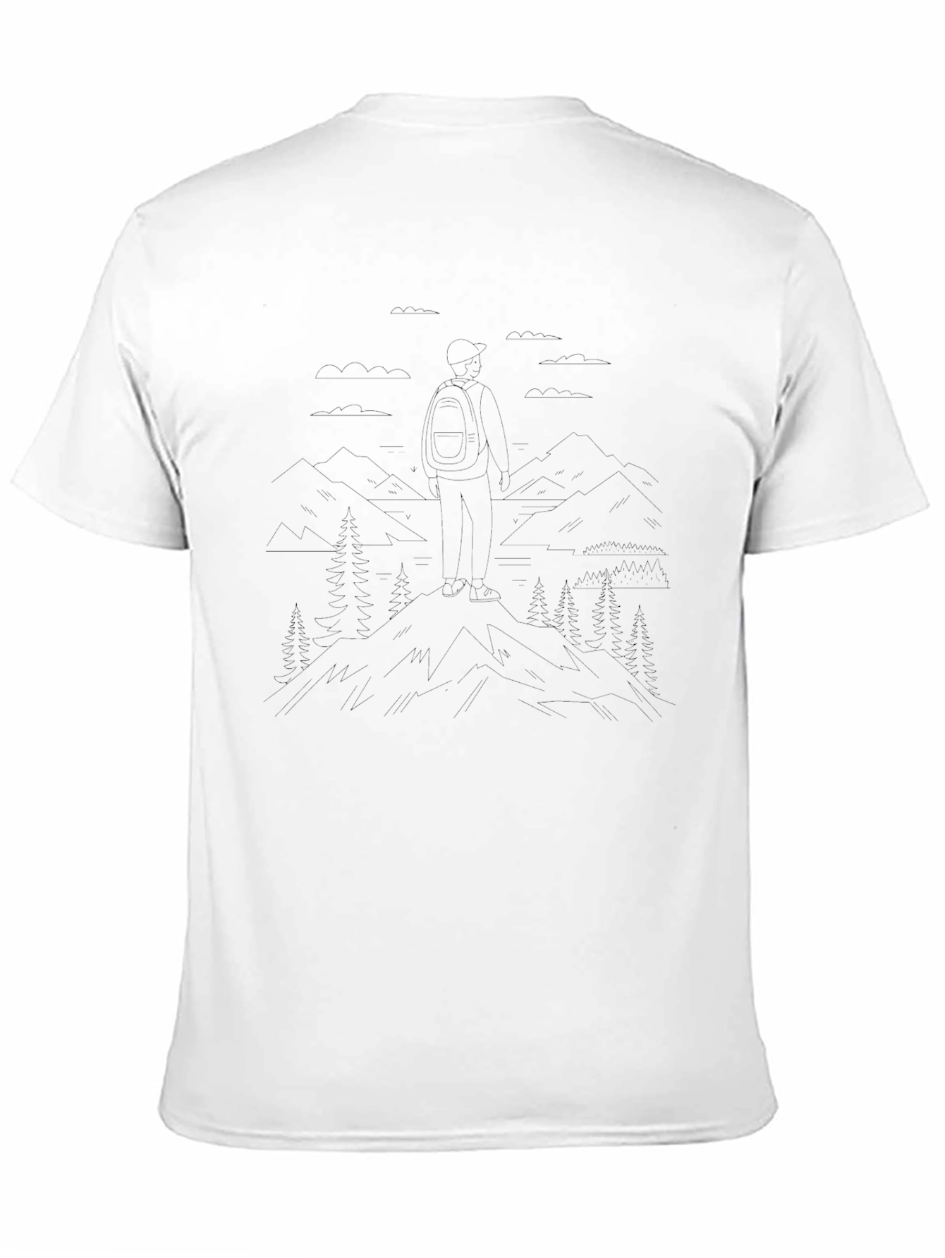 Black Men's Black Graphic Hiking Tee - Adventure Awaits view 11