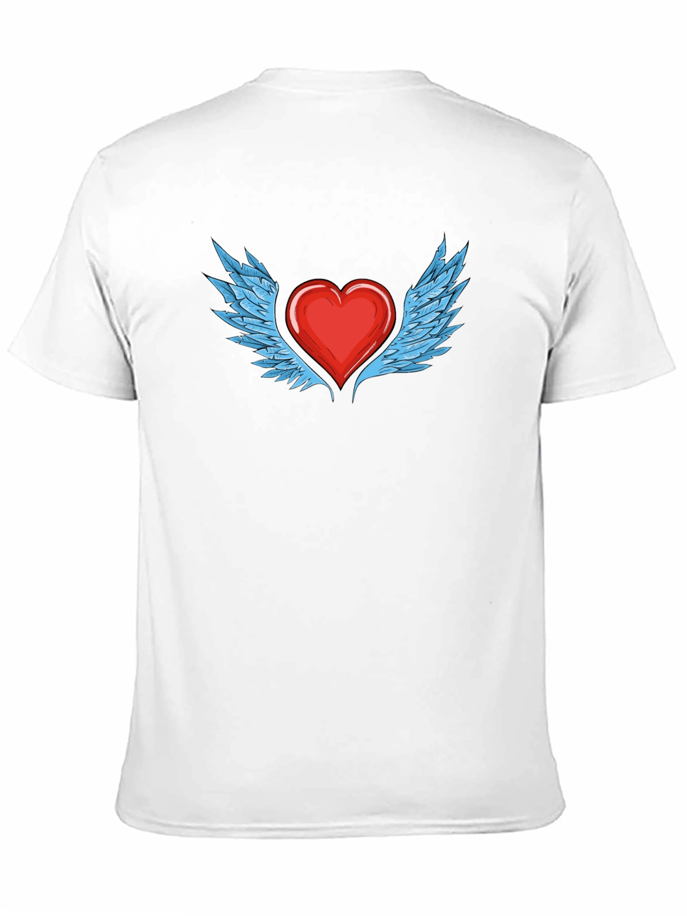 Black Heart with Wings Graphic T-Shirt - Stylish Black Tee view 11