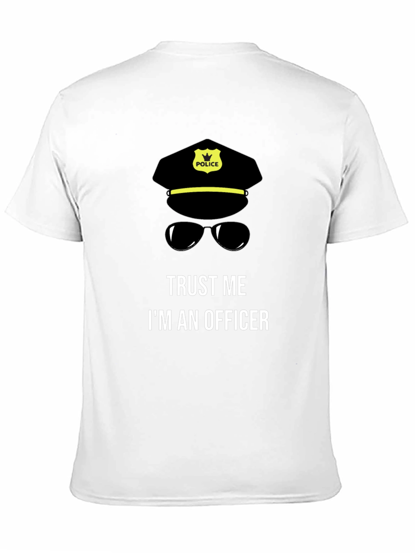 Black Trust Me I'm an Officer T-Shirt view 11