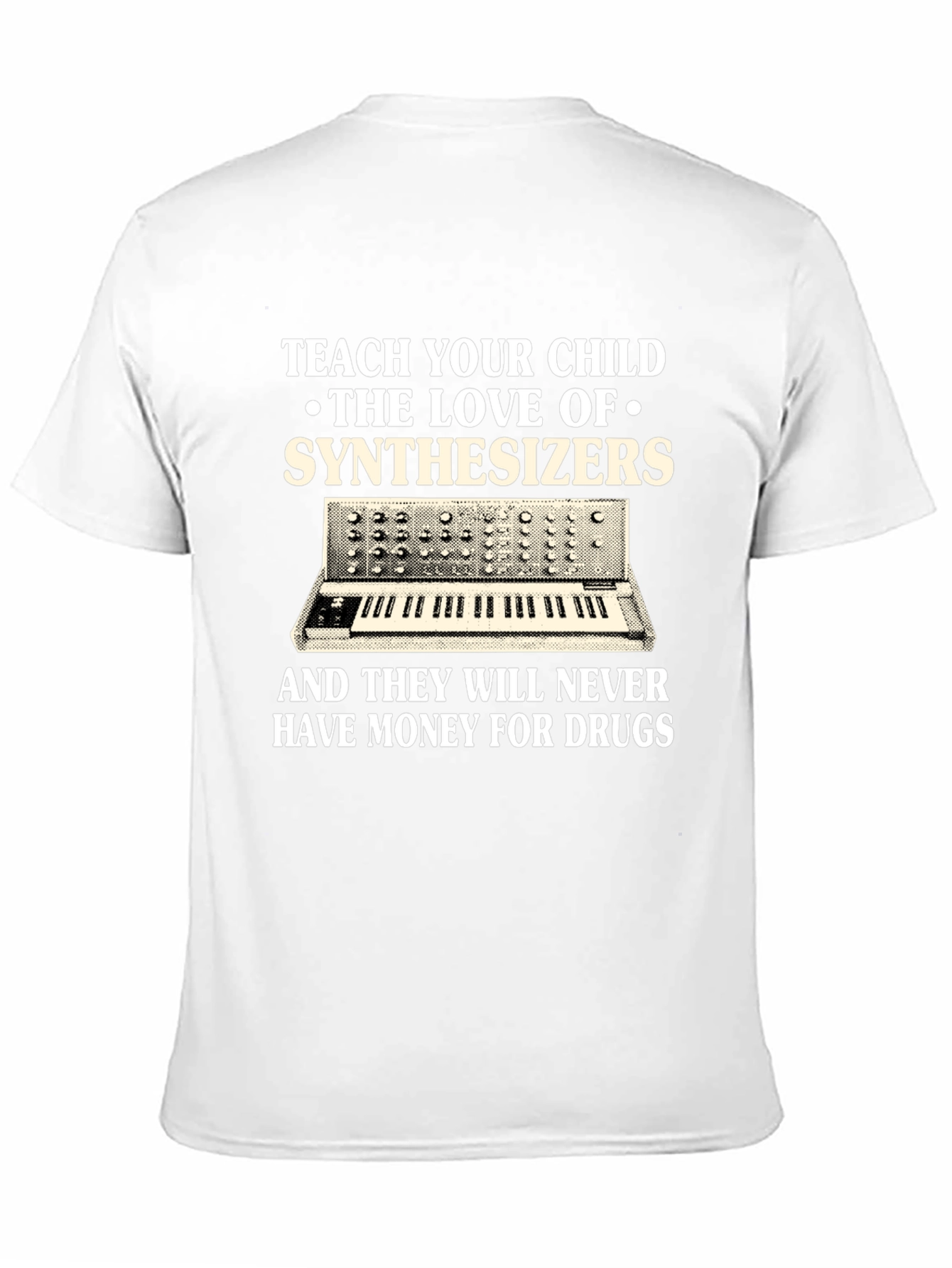Black Teach Your Child Synthesizers Graphic T-Shirt view 11