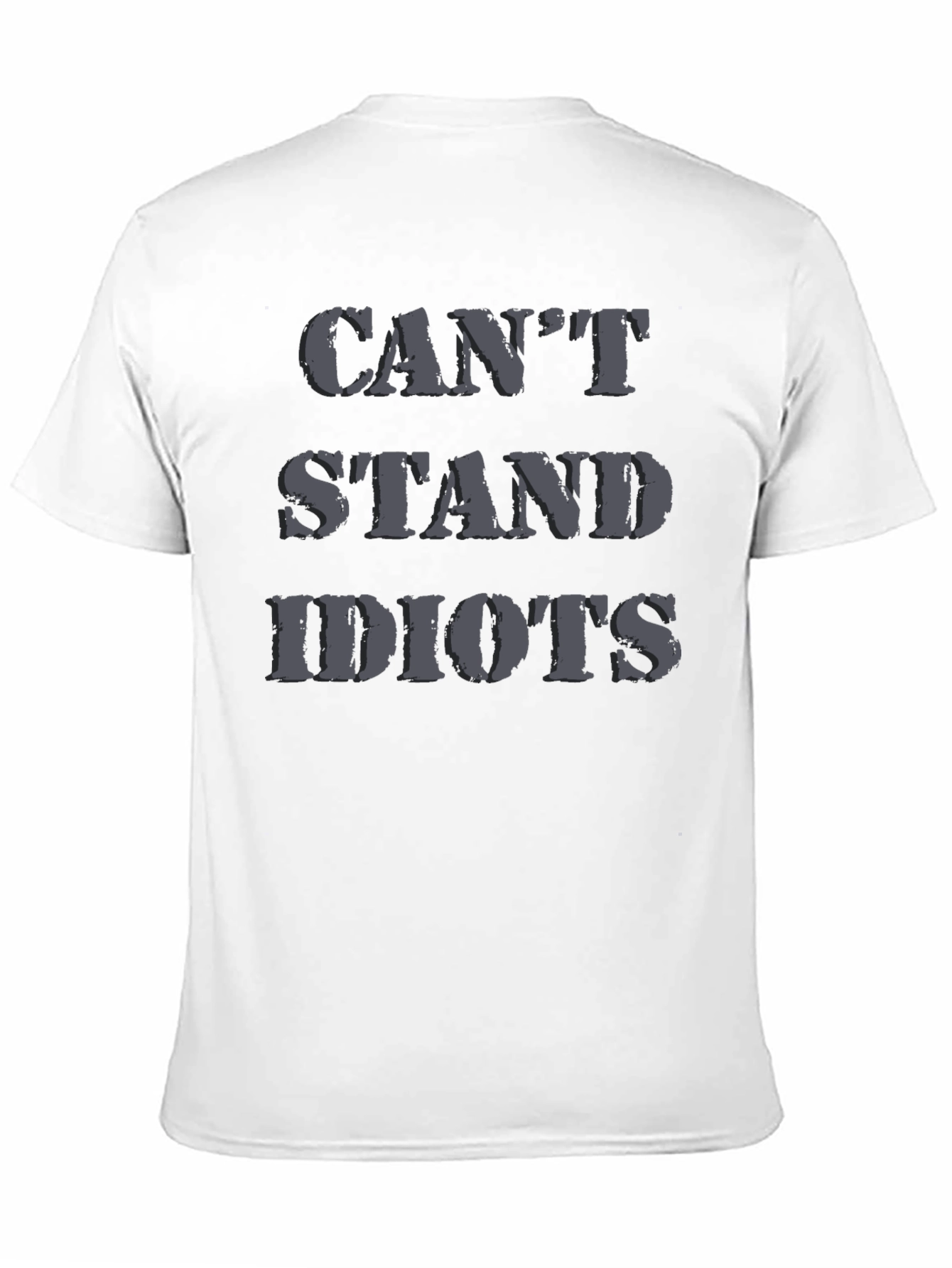 Black Can't Stand Idiots Black Graphic T-Shirt view 11