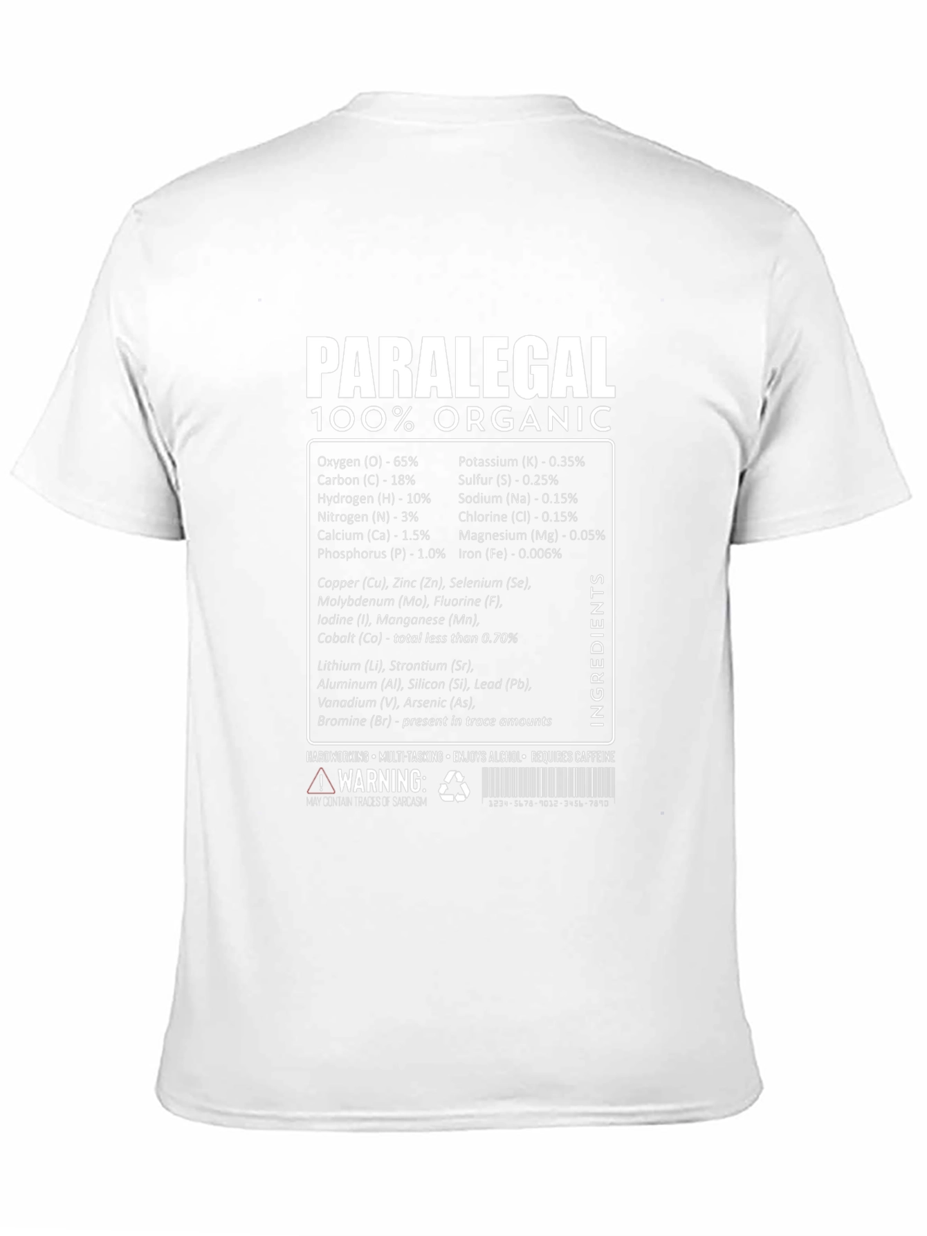 Black Paralegal 100% Organic T-Shirt - Funny Legal Assistant Tee view 11