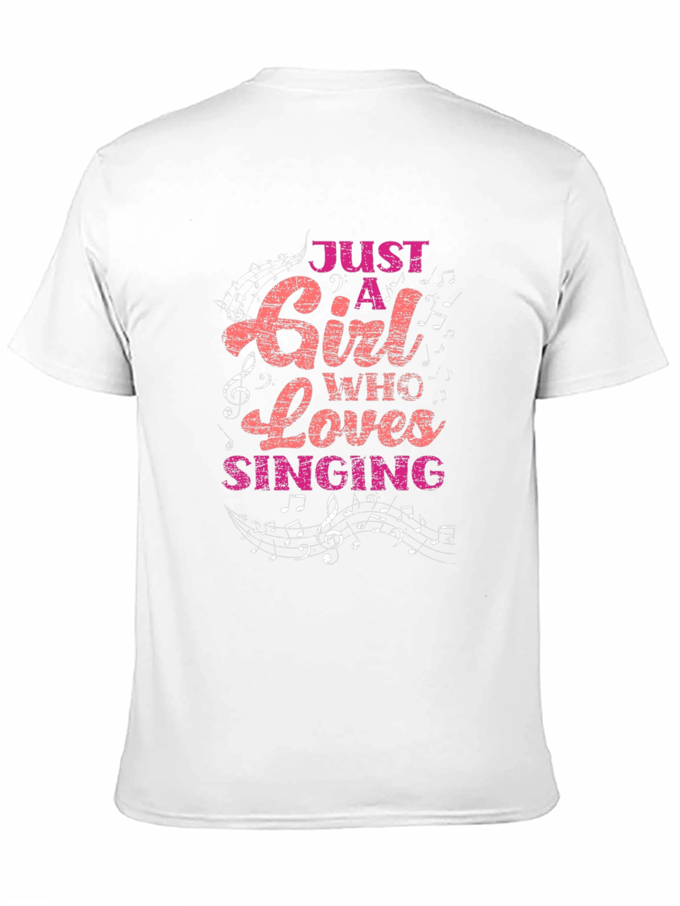 Black Just A Girl Who Loves Singing T-Shirt view 11
