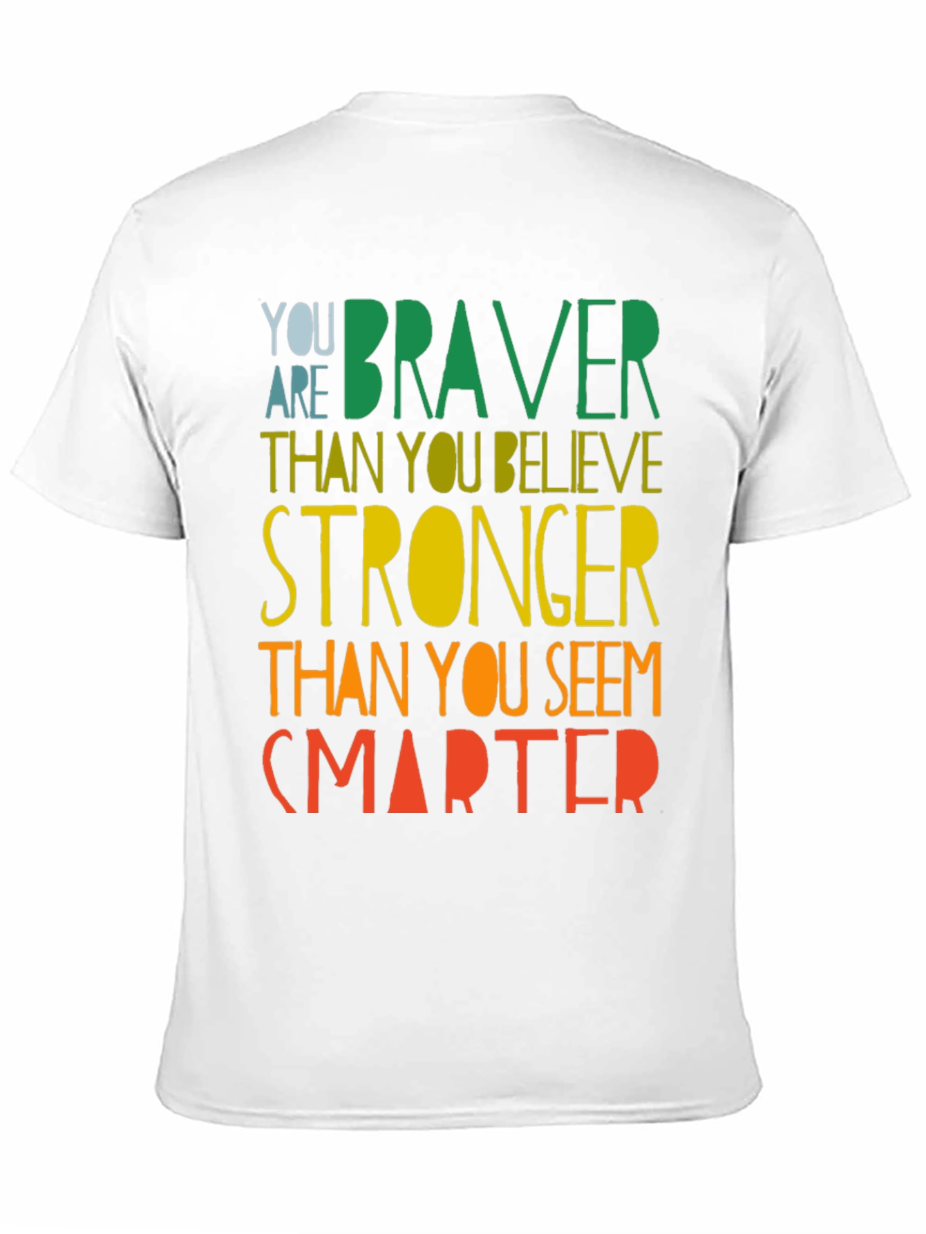 Black Inspirational Braver Stronger Smarter Graphic T-Shirt view 11
