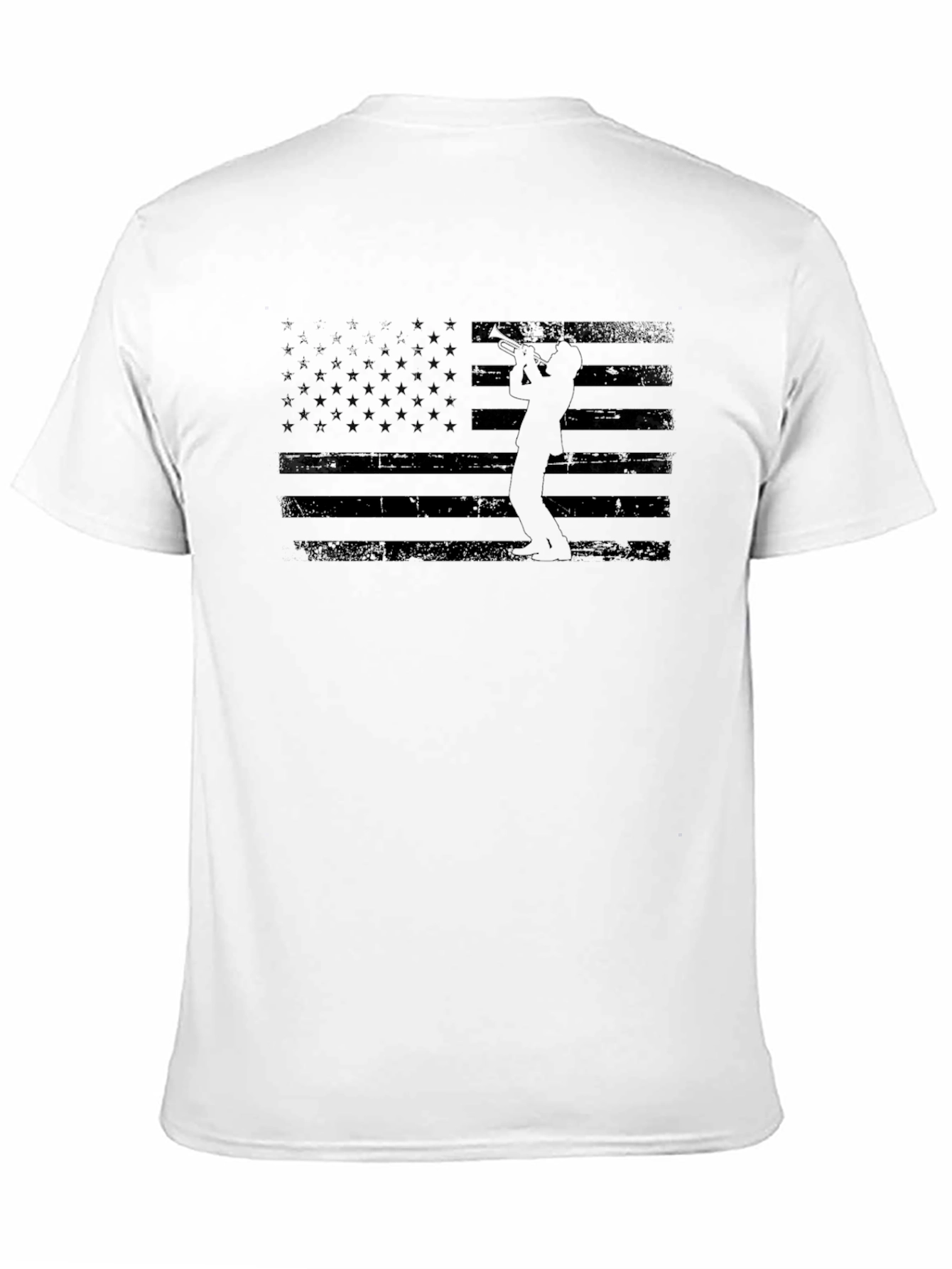 Black American Flag Golfer Graphic Tee - Black view 11
