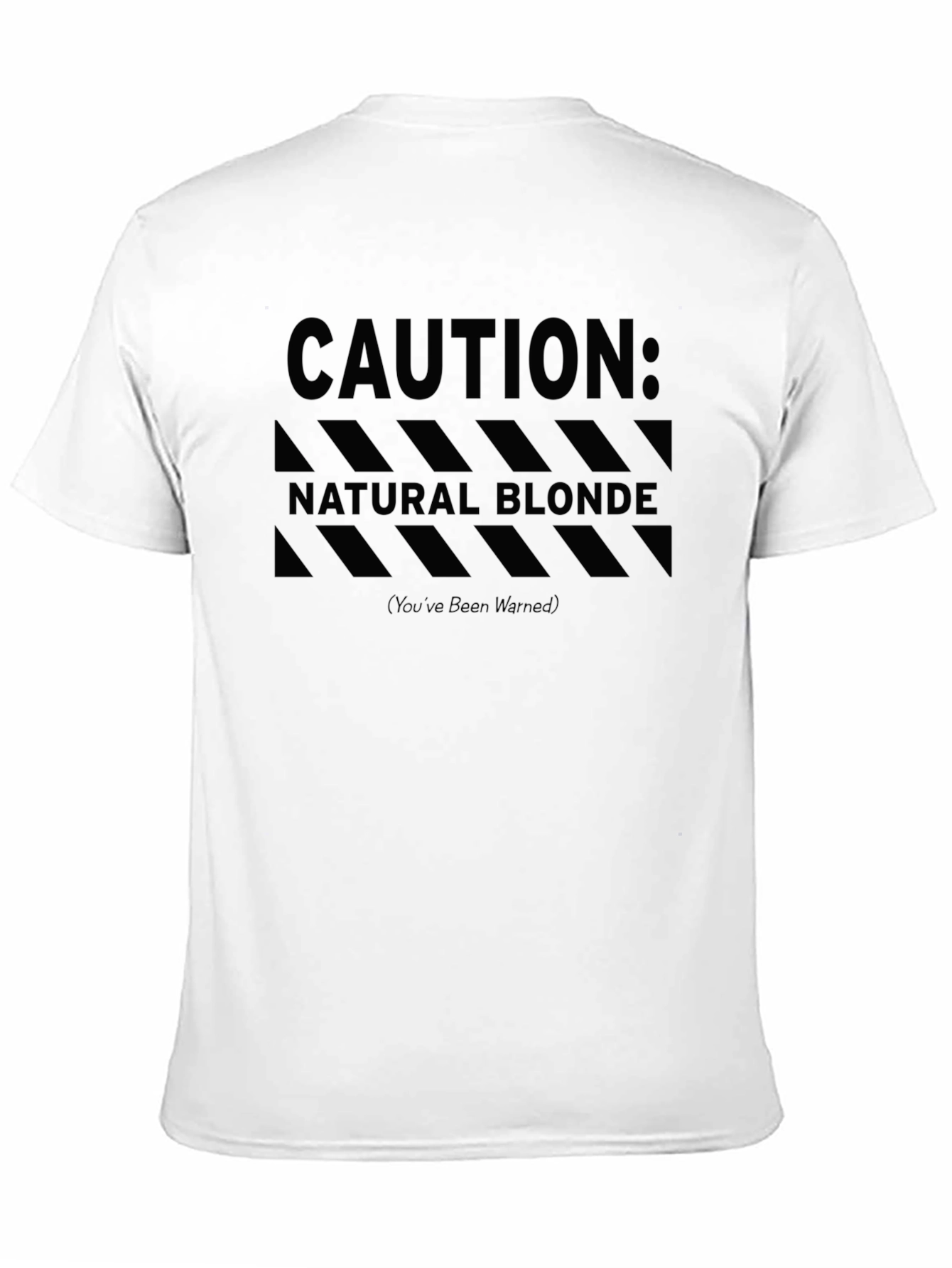 Black Caution Natural Blonde T-Shirt Novelty Humor Tee view 11
