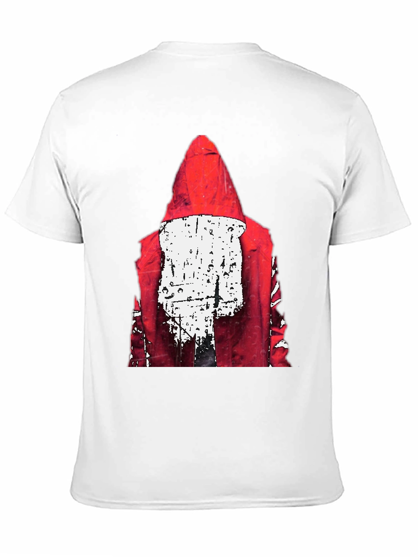 Black Red Hood Graphic Print Black T-Shirt view 11
