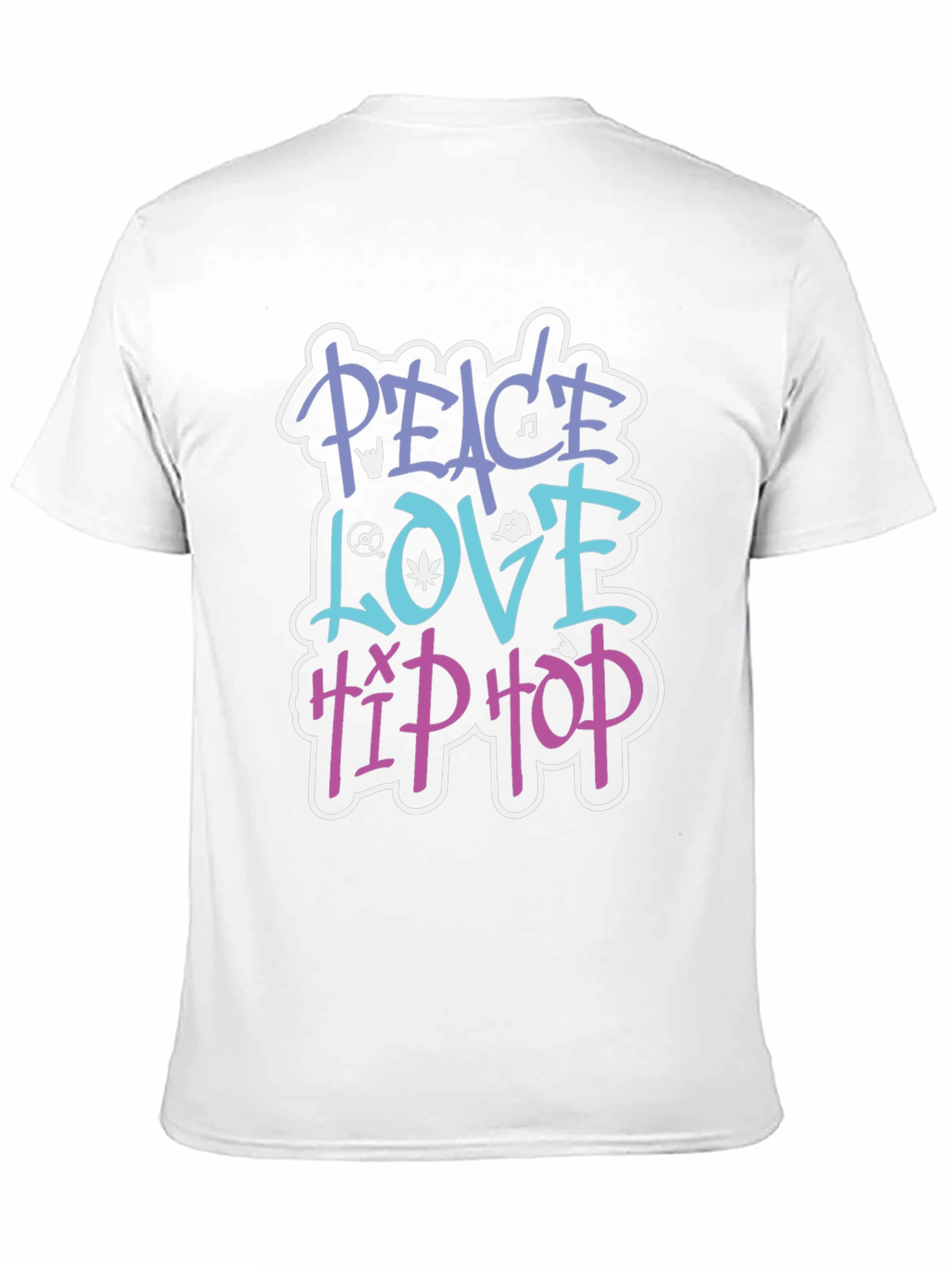 Black Peace Love Hip Hop Graphic Tee - Stylish Cotton T-Shirt view 11