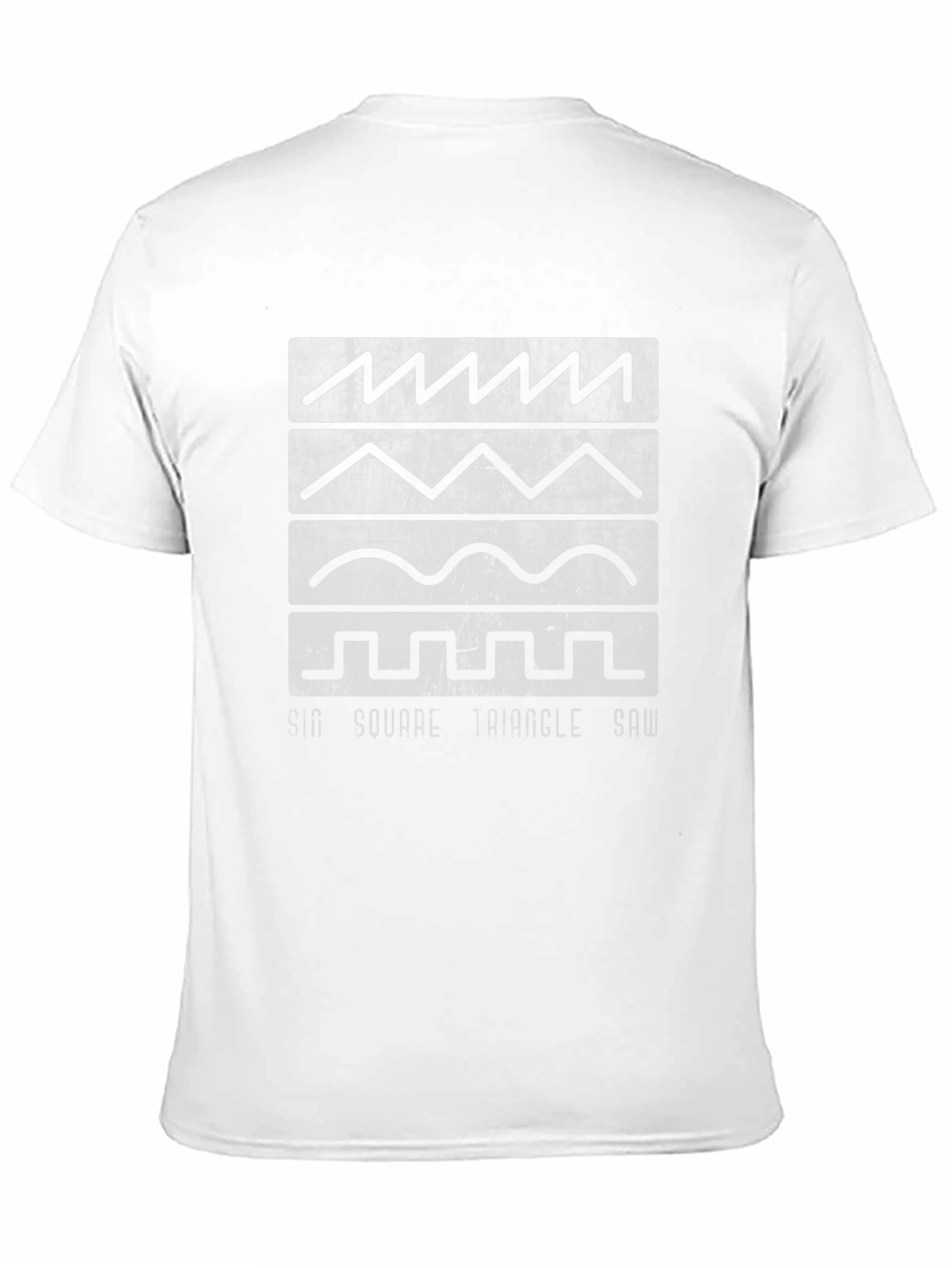 Black Waveform T-Shirt - Sine Square Triangle Saw view 11