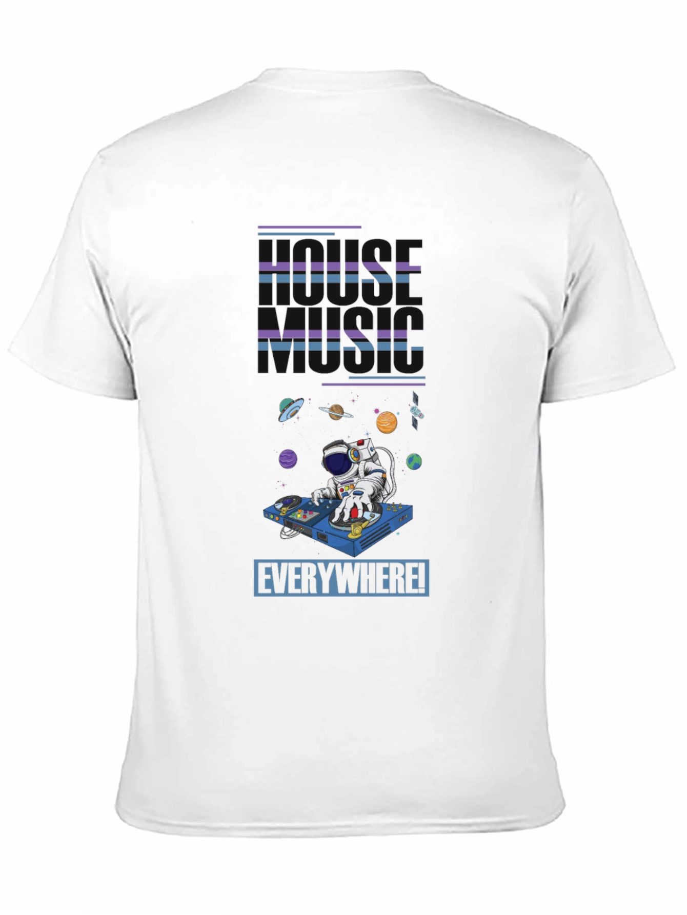 Black House Music Everywhere T-Shirt - Astronaut DJ view 11