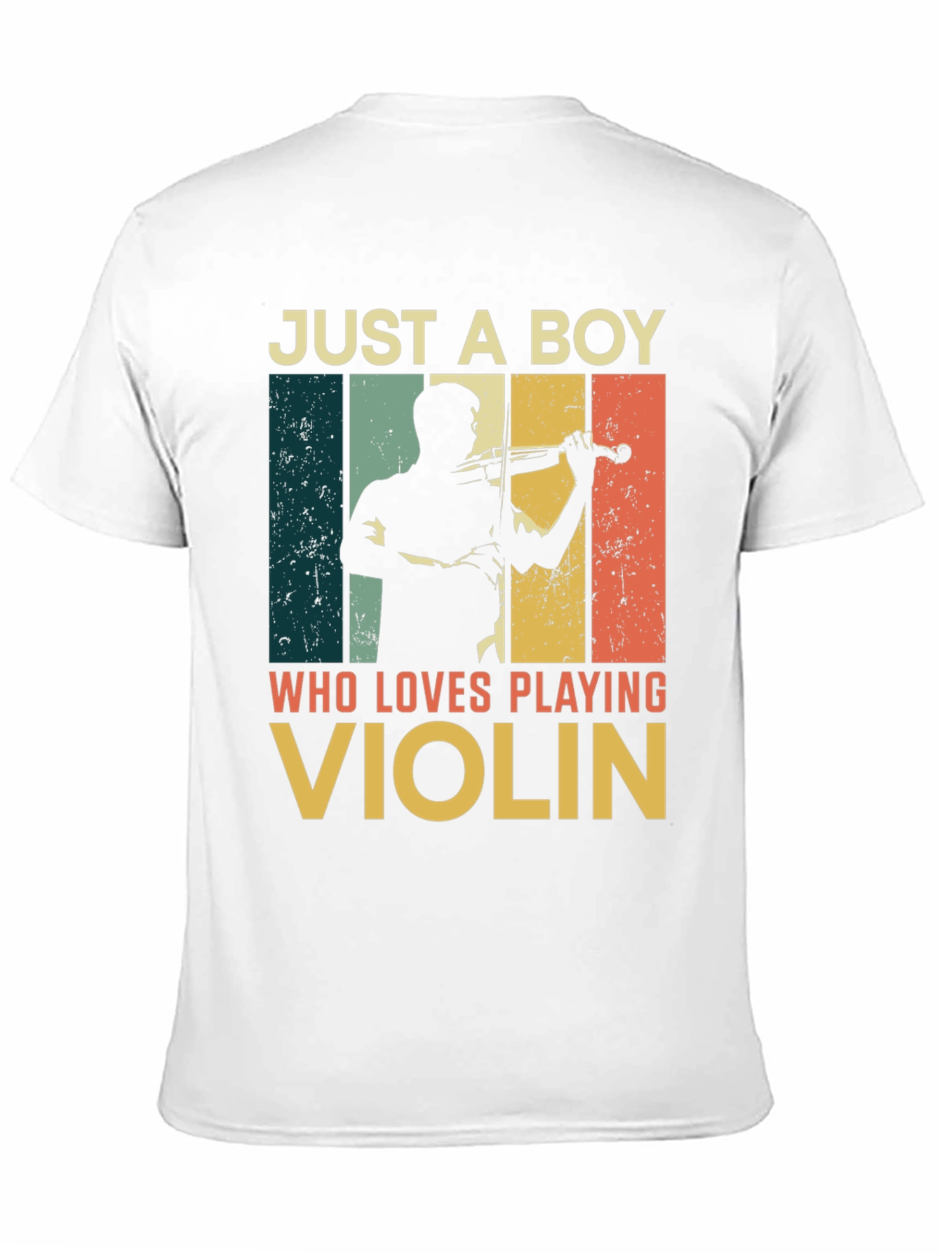 Black Just a Boy Who Loves Playing Violin T-Shirt view 11
