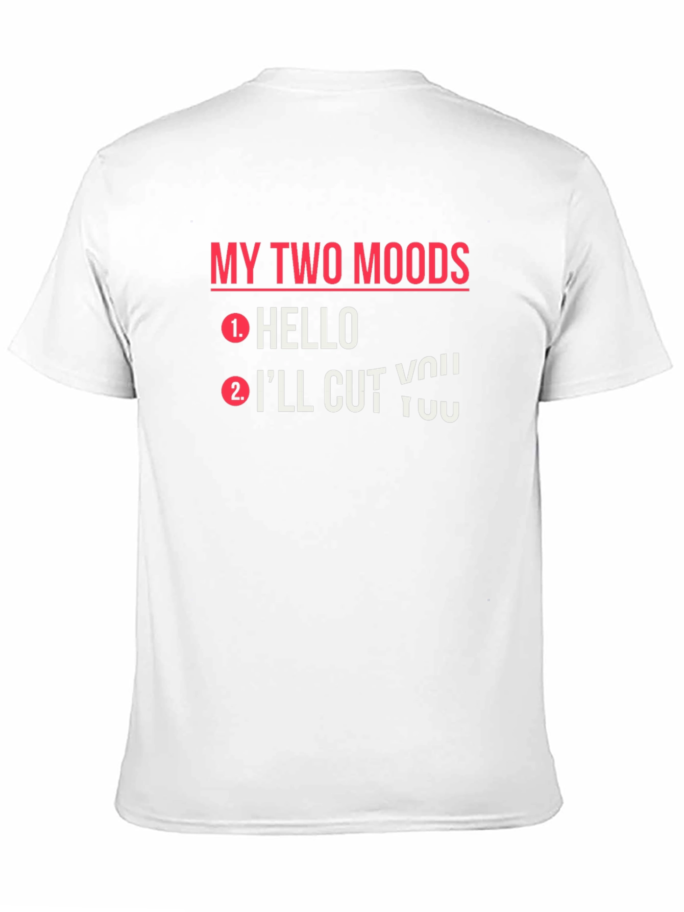 Black My Two Moods Graphic T-Shirt Funny Novelty Tee view 11