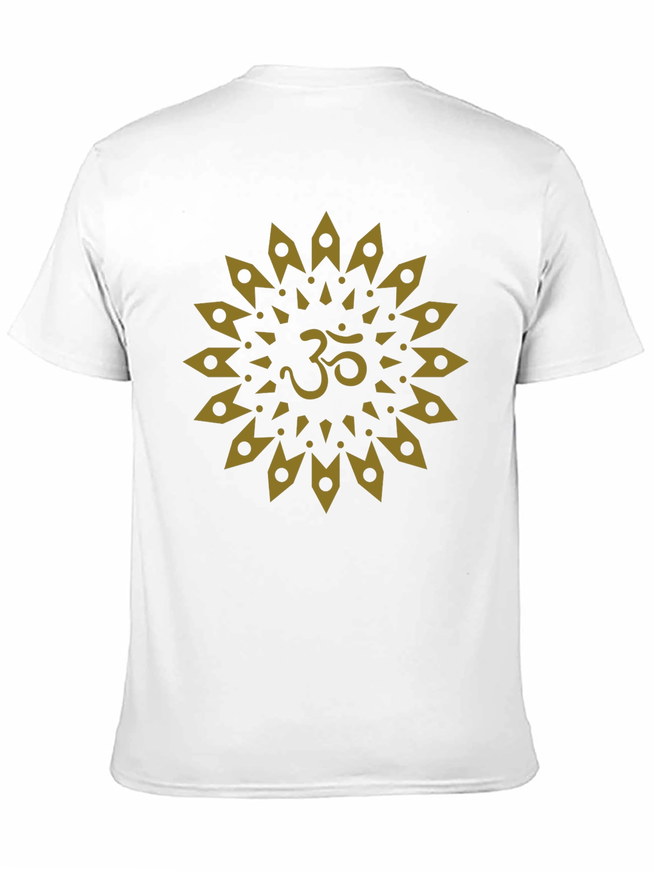 Black Om Mandala Graphic Tee - Black Cotton T-Shirt view 11