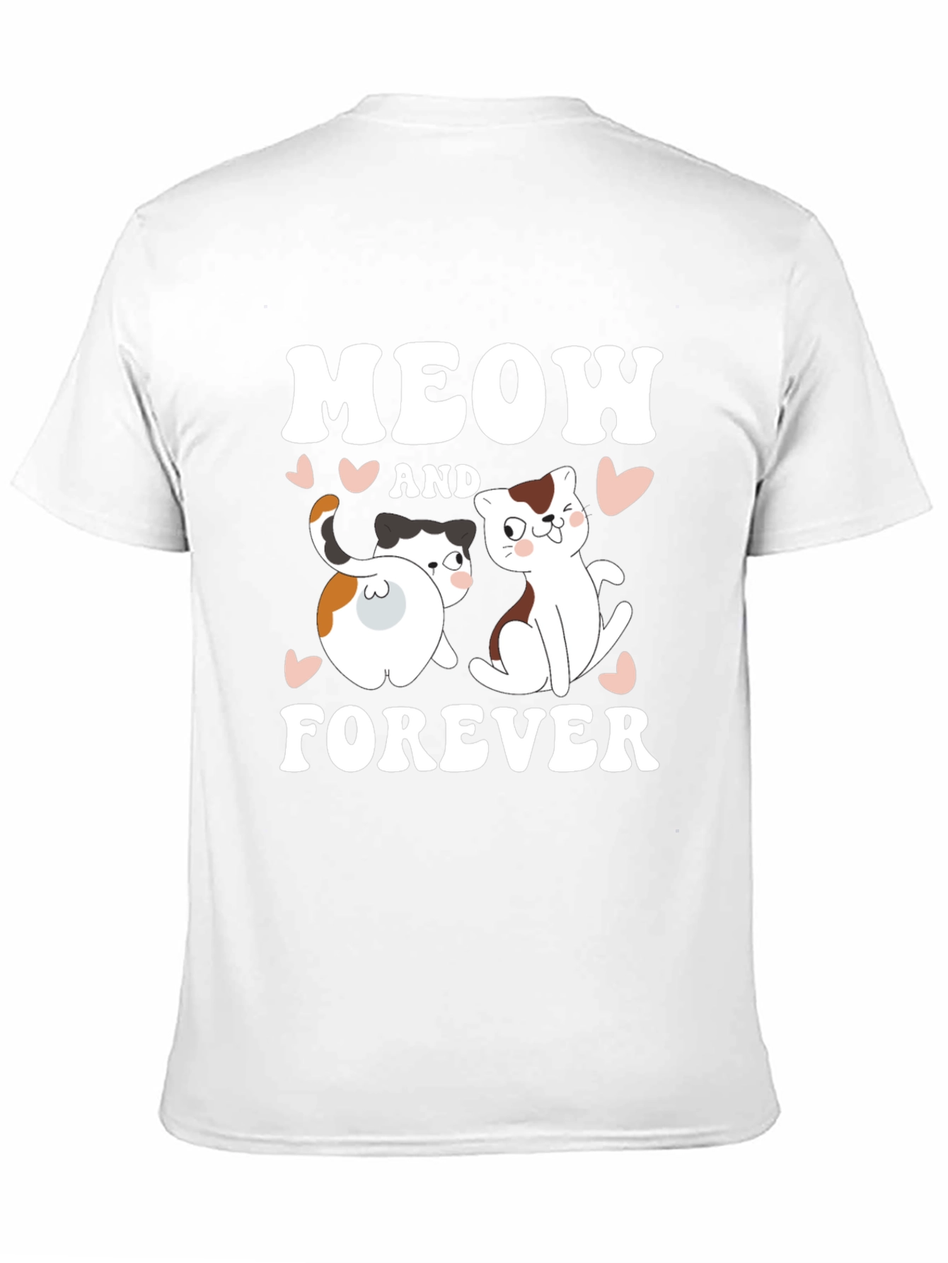 Meow and Forever Cat Lover T-Shirt - 11
