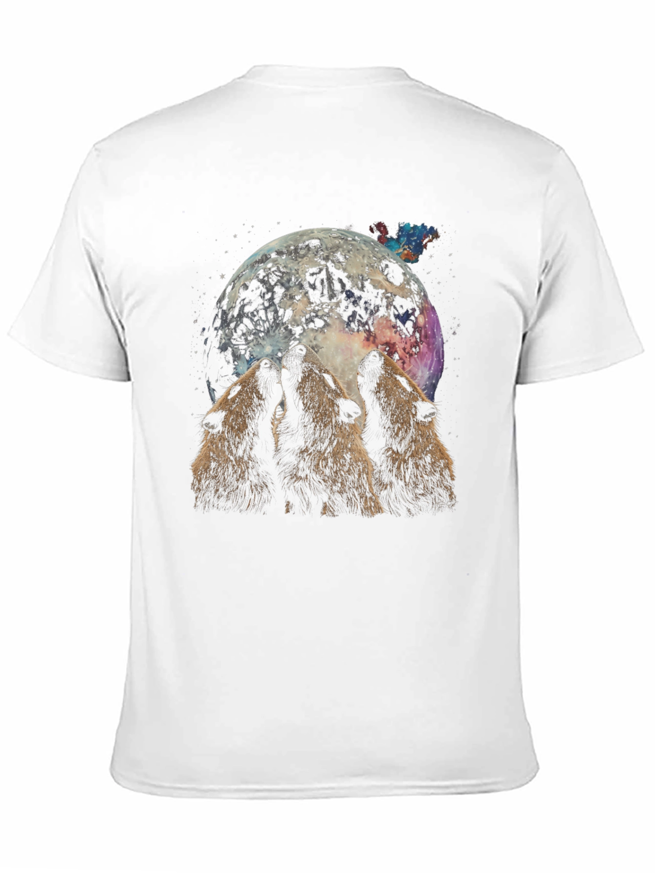 Black Wolf Moon Graphic T-Shirt view 11